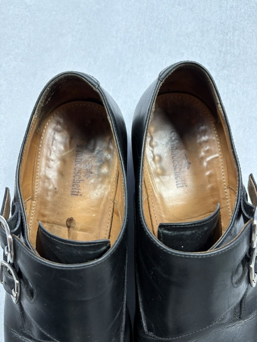 Franceschetti Franceschetti Black Leather Double Monk Strap Shoes Size US 8 / EU 41 - 8 Thumbnail