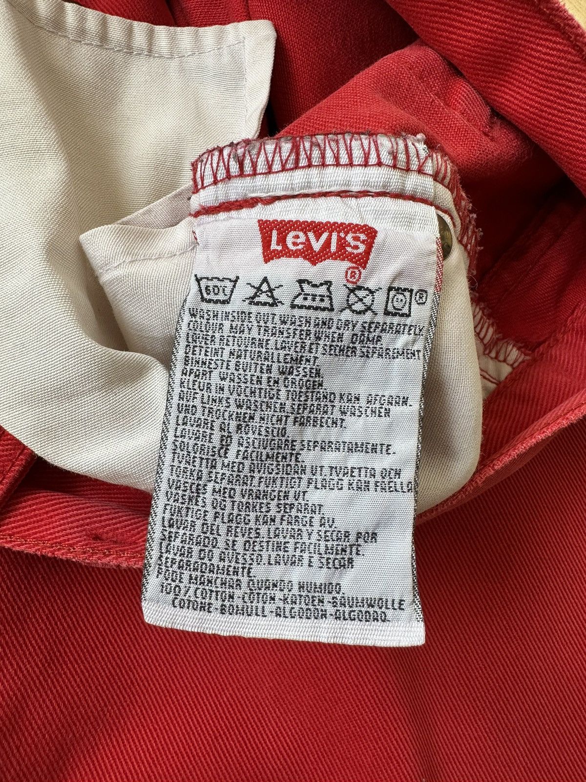 Levi's made in USA 🇺🇸 LEVIS 501 Vintage Red Denim Pants Size US 29 - 13 Thumbnail