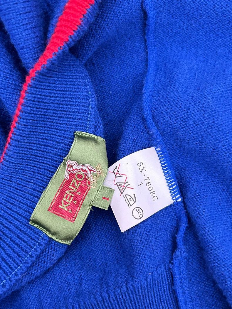 Kenzo KENZO Blue embroidered floral knit vest vintage Size S / US 4 / IT 40 - 2 Thumbnail