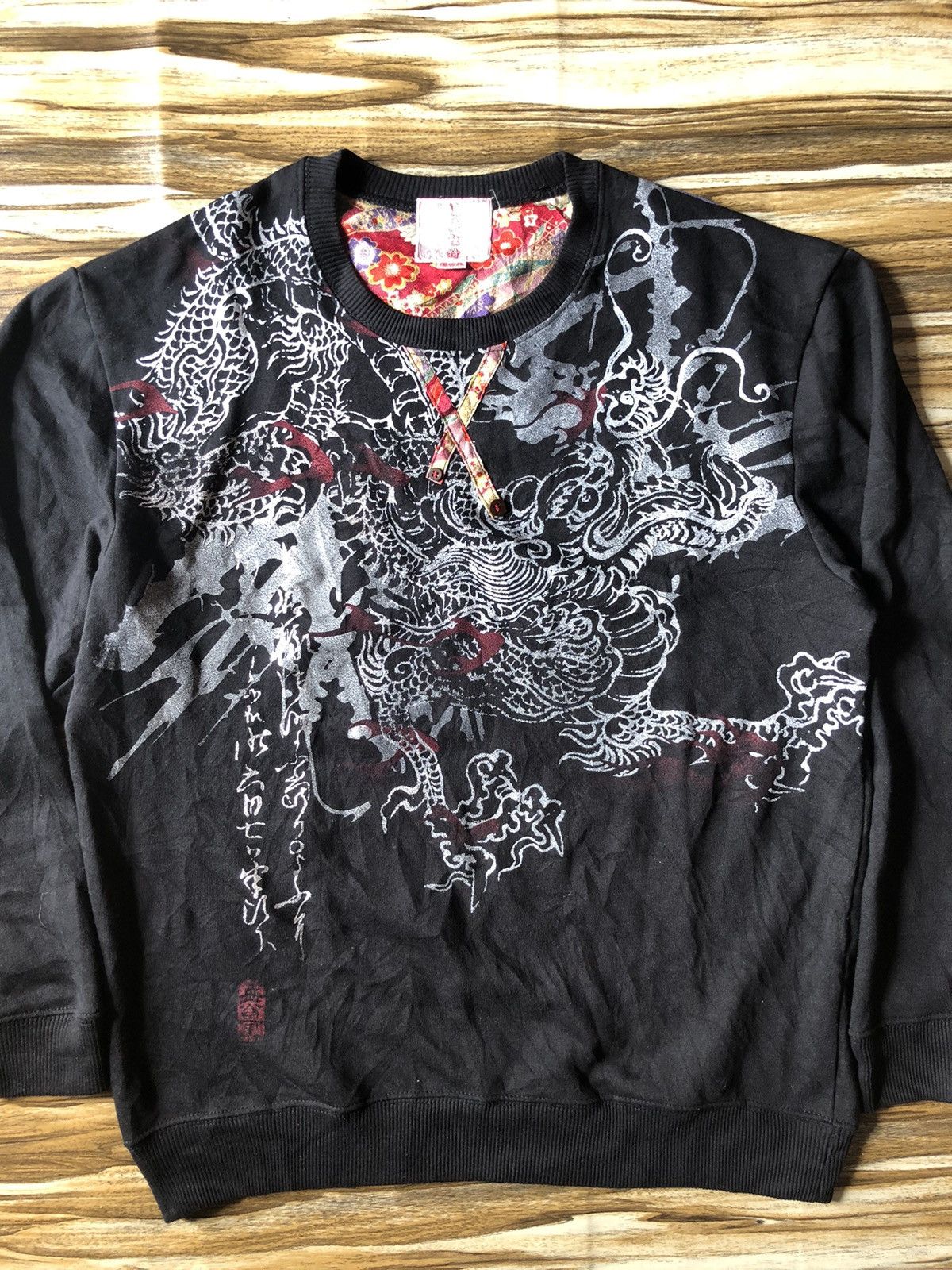 Karakuri Tamashii Y2K Sukajan Dragon Motif fullprint sweatshirt Japanese Myth Size US XL / EU 56 / 4 - 2 Thumbnail