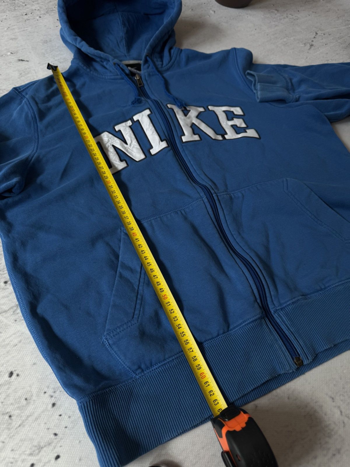 Nike × Vintage NIKE VINTAGE 00s y2k OVERSIZE BAGGY ZIP HOODIE CENTER LOGO Size US L / EU 52-54 / 3 - 9 Thumbnail