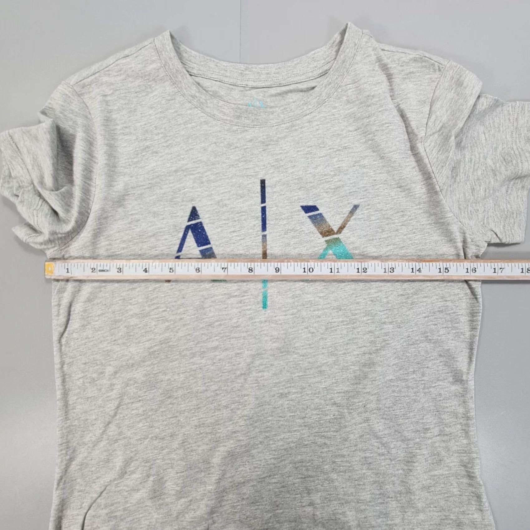 Armani Exchange Armani Exchange Womens T Shirt Grey XS Short Sleeves Logo Tee Size XS / US 0-2 / IT 36-38 - 5 Thumbnail