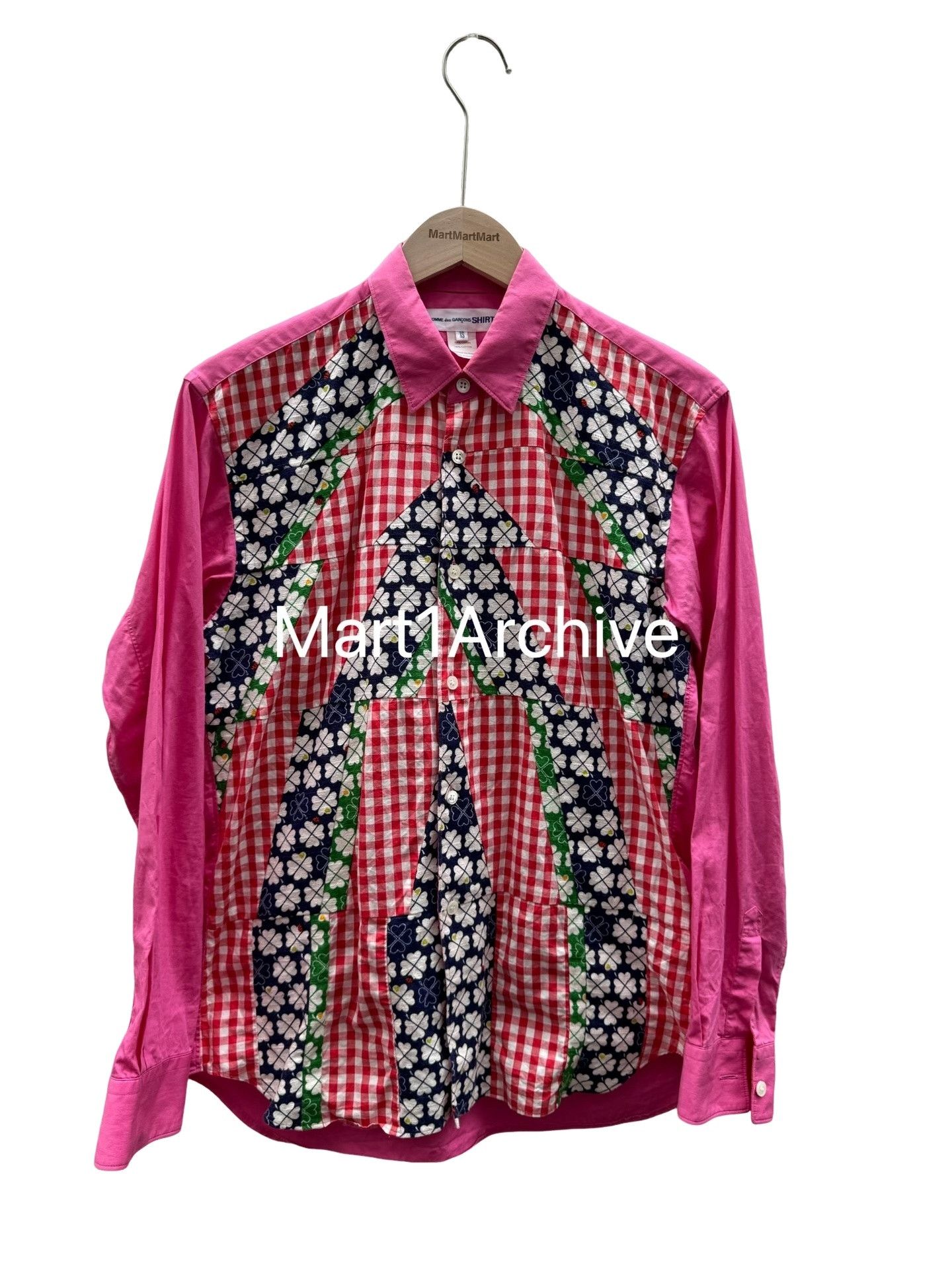 Comme des Garcons Comme Des Garçons Shirt Patchwork Button Up Shirt Size XS Size US XS / EU 42 / 0 - 1 Thumbnail