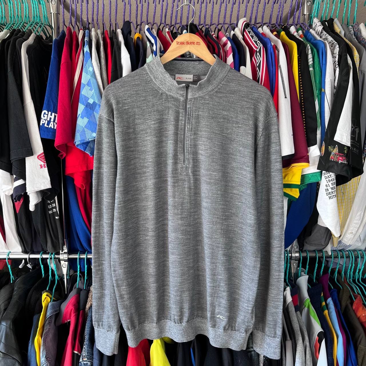 KJUS Kjus 1/3 Zip Light Gray Pullover Outdoor Hiking Trail Size US XL / EU 56 / 4 - 1 Thumbnail