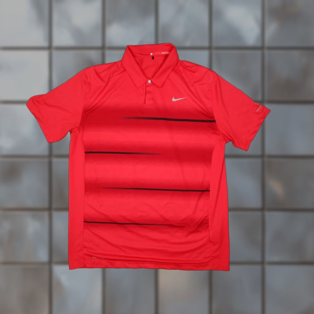 Nike Nike Golf Shirt Mens Large Red Dri-Fit Tiger Woods Performance Polo Pelican Hill Size US L / EU 52-54 / 3 - 1 Thumbnail