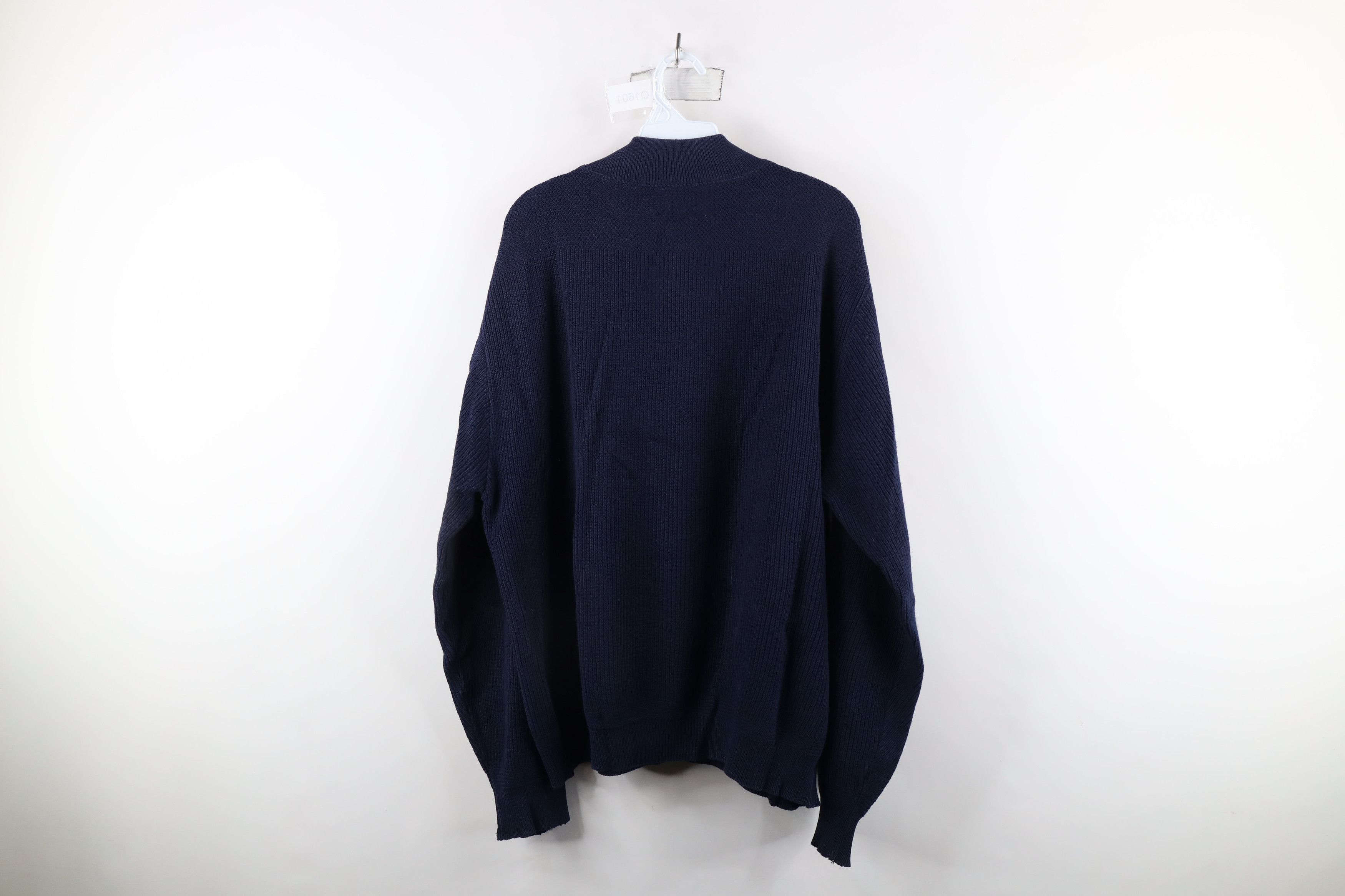 Lands' End × Vintage Vintage 90s Lands End Cotton Ribbed Knit Henley Sweater USA Size US L / EU 52-54 / 3 - 13 Thumbnail