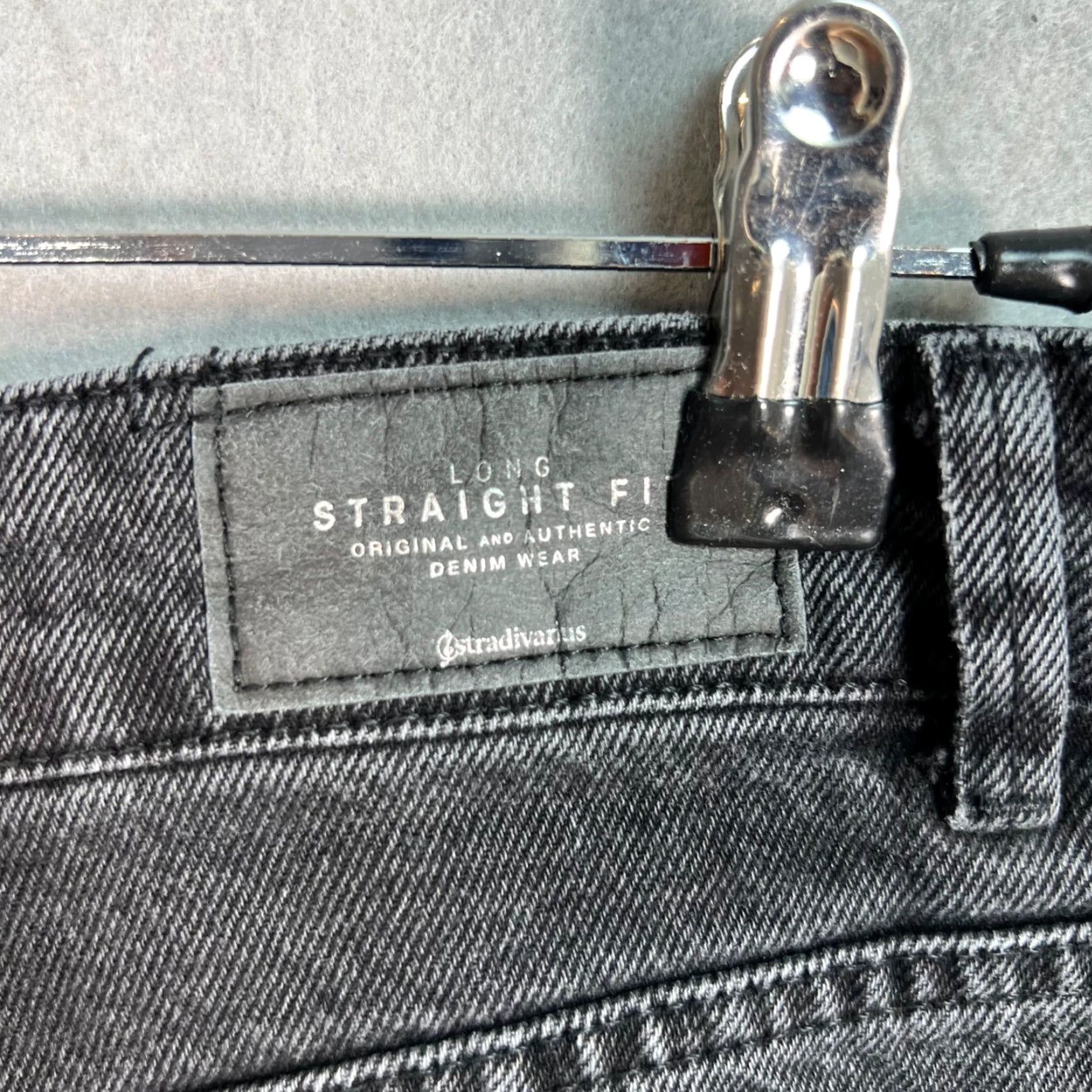 Stradivarius VINTAGE Stradivarius Womens Black Straight Denim Jeans Size 2 Size 26" / US 2 / IT 38 - 3 Thumbnail