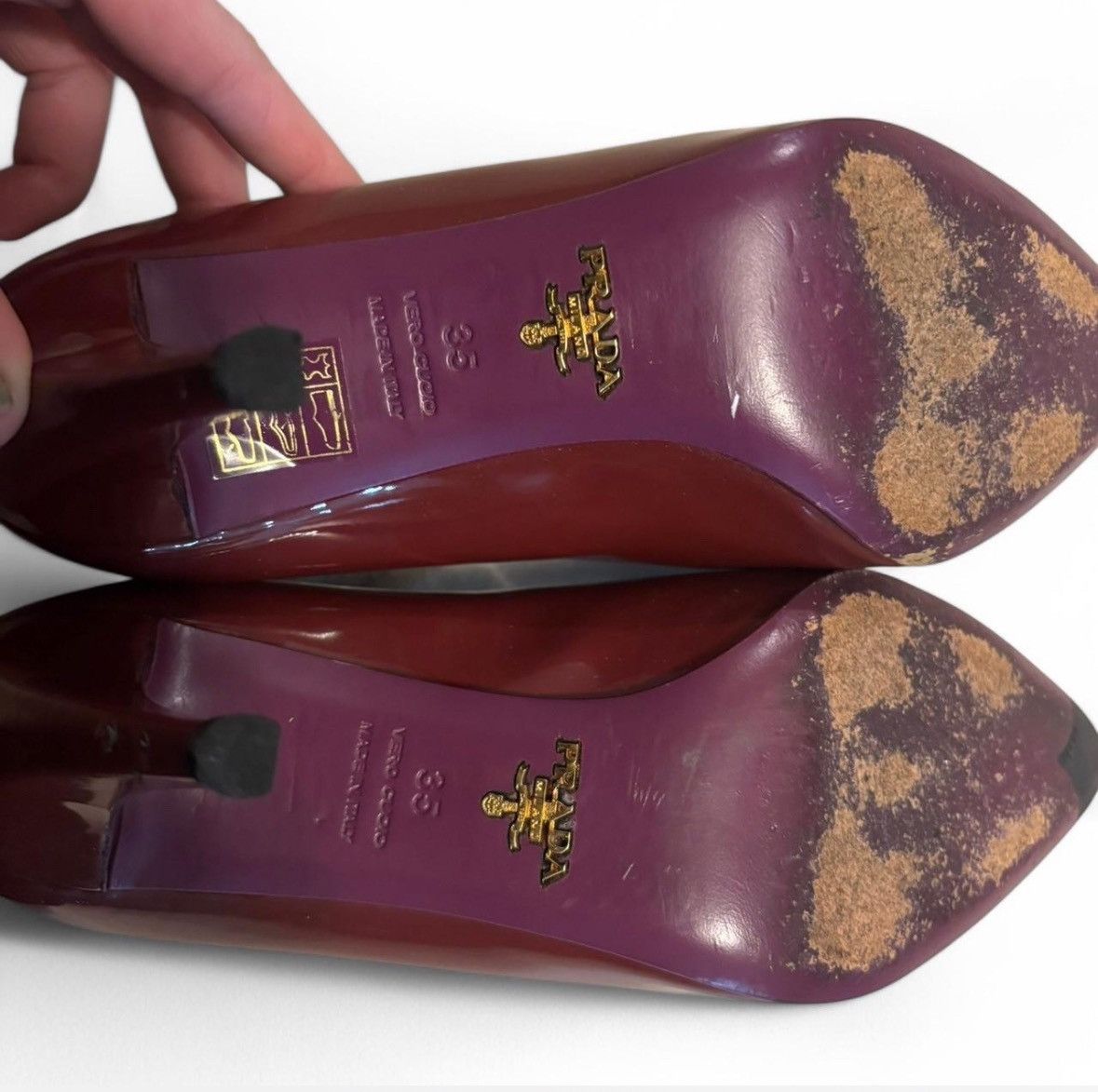 Prada × Vintage vintage red prada heels Size US 4.5 / IT 34.5 - 8 Thumbnail