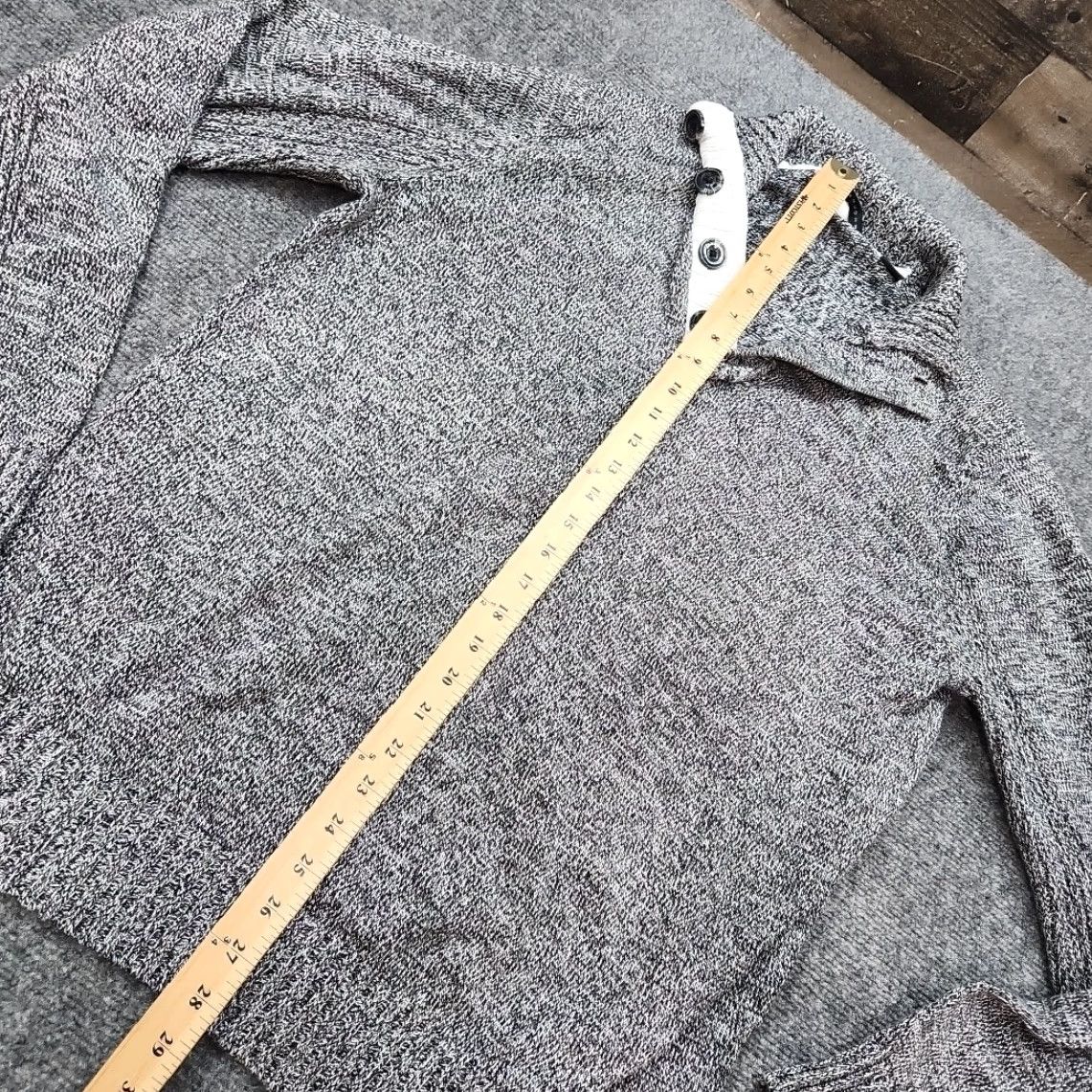 Sean John Sean John Men L Gray Heather Button Henley Sweater Long Sleeve Cotton Shirt Hoody? Size US L / EU 52-54 / 3 - 6 Thumbnail