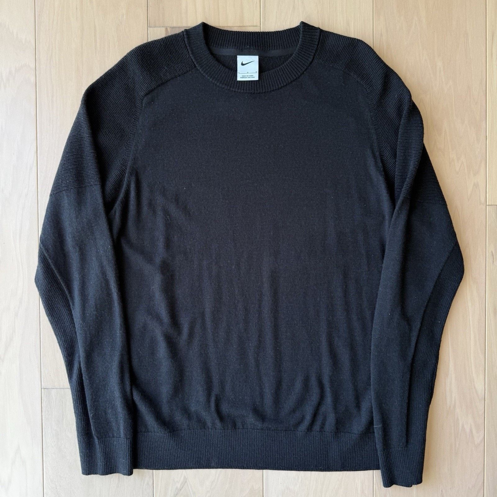 Nike Nike Tiger Woods Sweater Large Black Polyester Wool Pullover Size US L / EU 52-54 / 3 - 2 Thumbnail