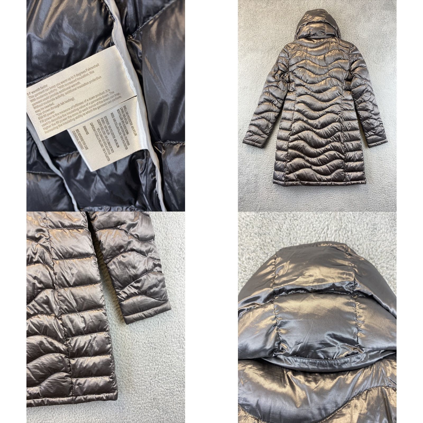 Andrew Marc Andrew Marc Women's Long XS Hoodie Puff Long Jacket Metal / 79-7 Size XS / US 0-2 / IT 36-38 - 8 Thumbnail