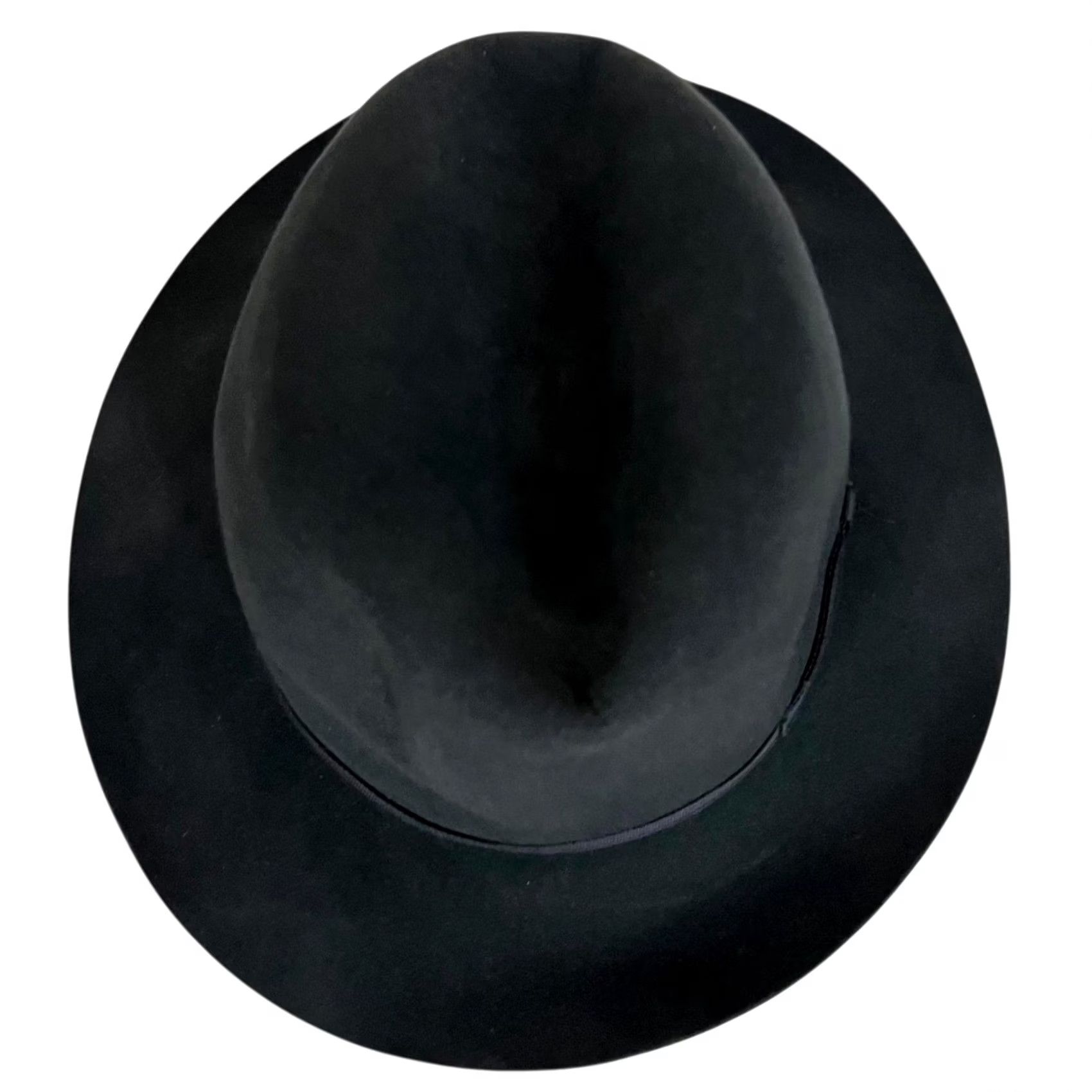 Borsalino BORSALINO Black Fur Felt Fedora Hat SZ 7 56 Made Italy Water Repellent Fedora Mens Size ONE SIZE - 5 Thumbnail