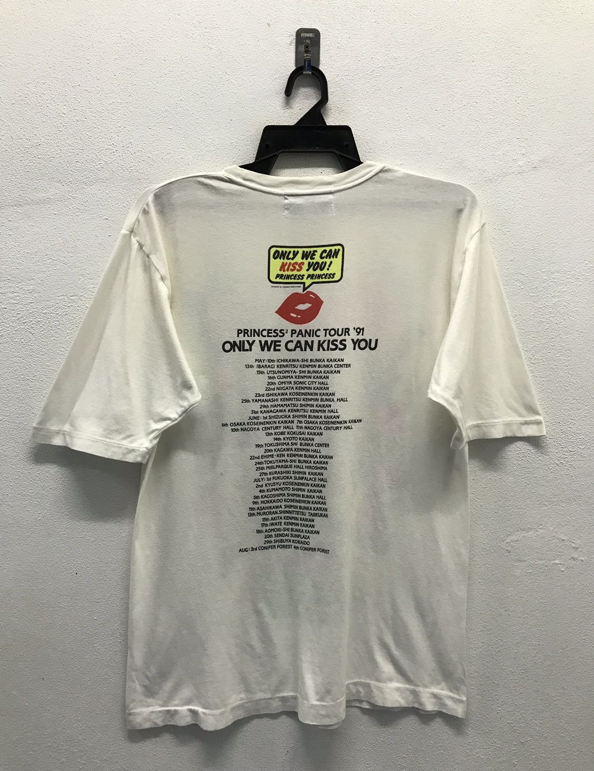 Band Tees × Japanese Brand × Vintage Vintage Princess2 Panic Tour ‘91 Only We Can Kiss You Shirt Size US M / EU 48-50 / 2 - 2 Thumbnail