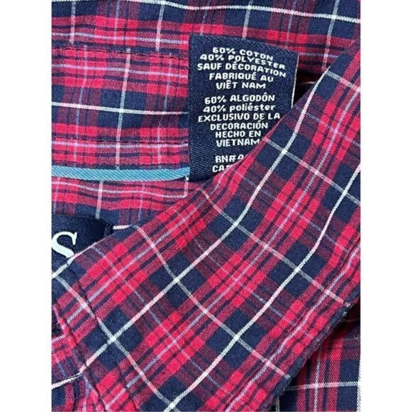 Chaps Chaps Easy Care Button Down Red Plaid Shirt LARGE NWOT Size US L / EU 52-54 / 3 - 2 Thumbnail