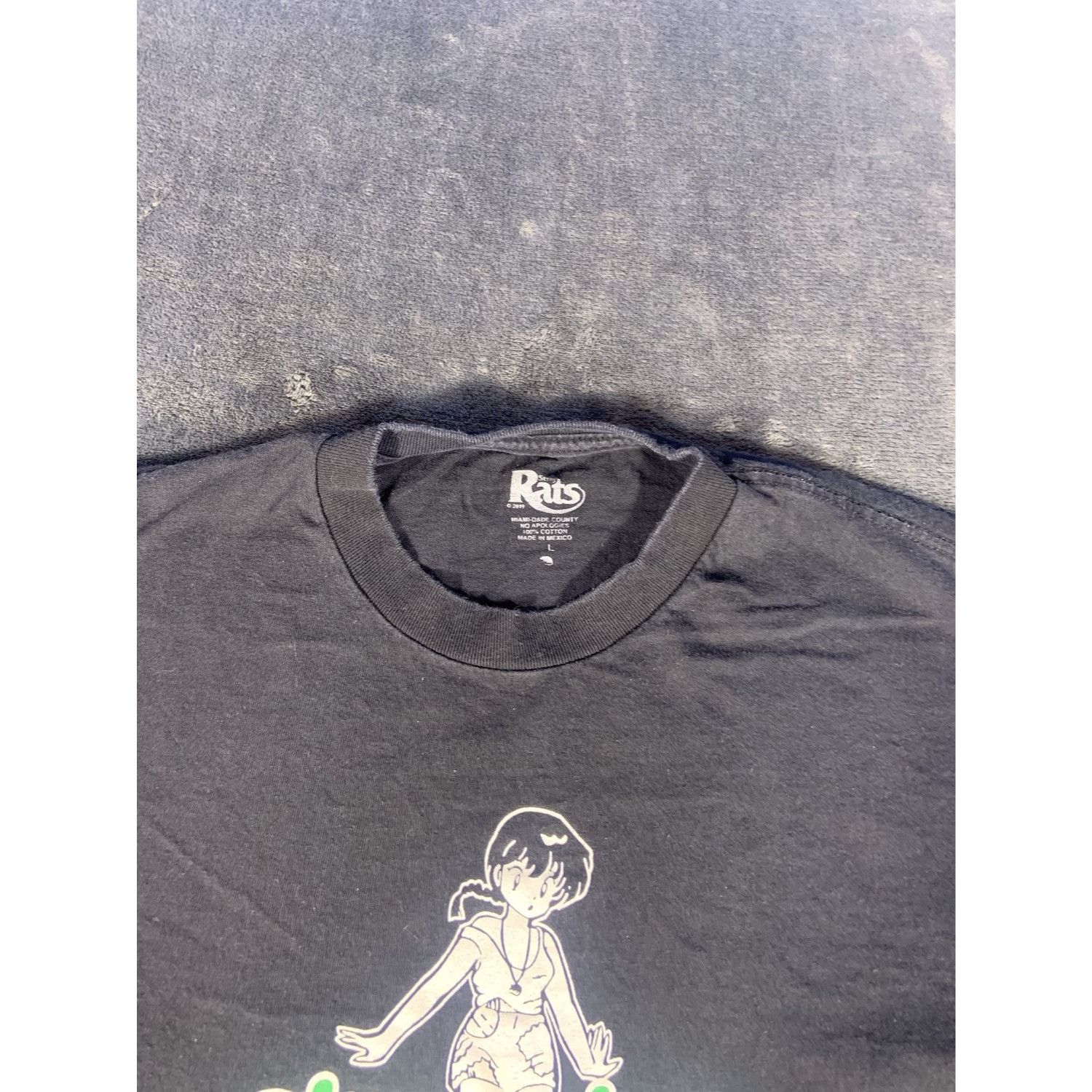 Vintage Stray Rats Ranma 1/2 Akane Tendo Graphic T-Shirt in Black, Men's (Size L) — image 4 of 6