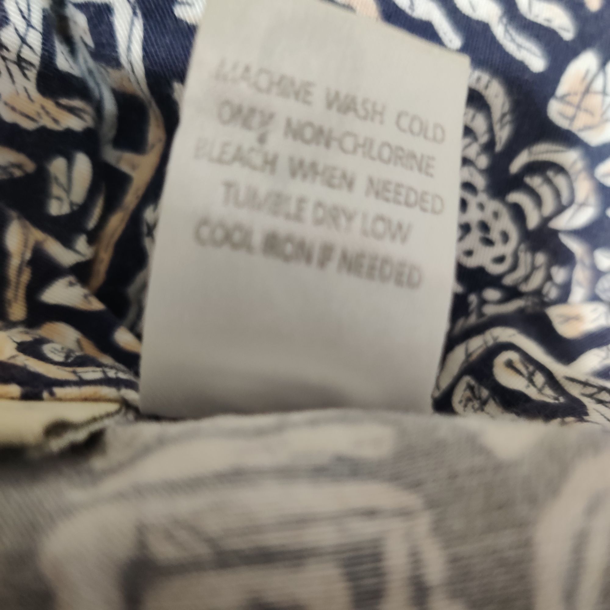 Other Appleseeds 14 Navy Tan Tribal Print Cotton Pants Tiki Oasis Size 36" / US 14 / IT 50 - 6 Thumbnail
