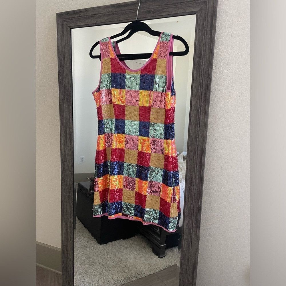 REVOLVE Endless Rose sequin gingham mini dress Size M / US 6-8 / IT 42-44 - 3 Thumbnail