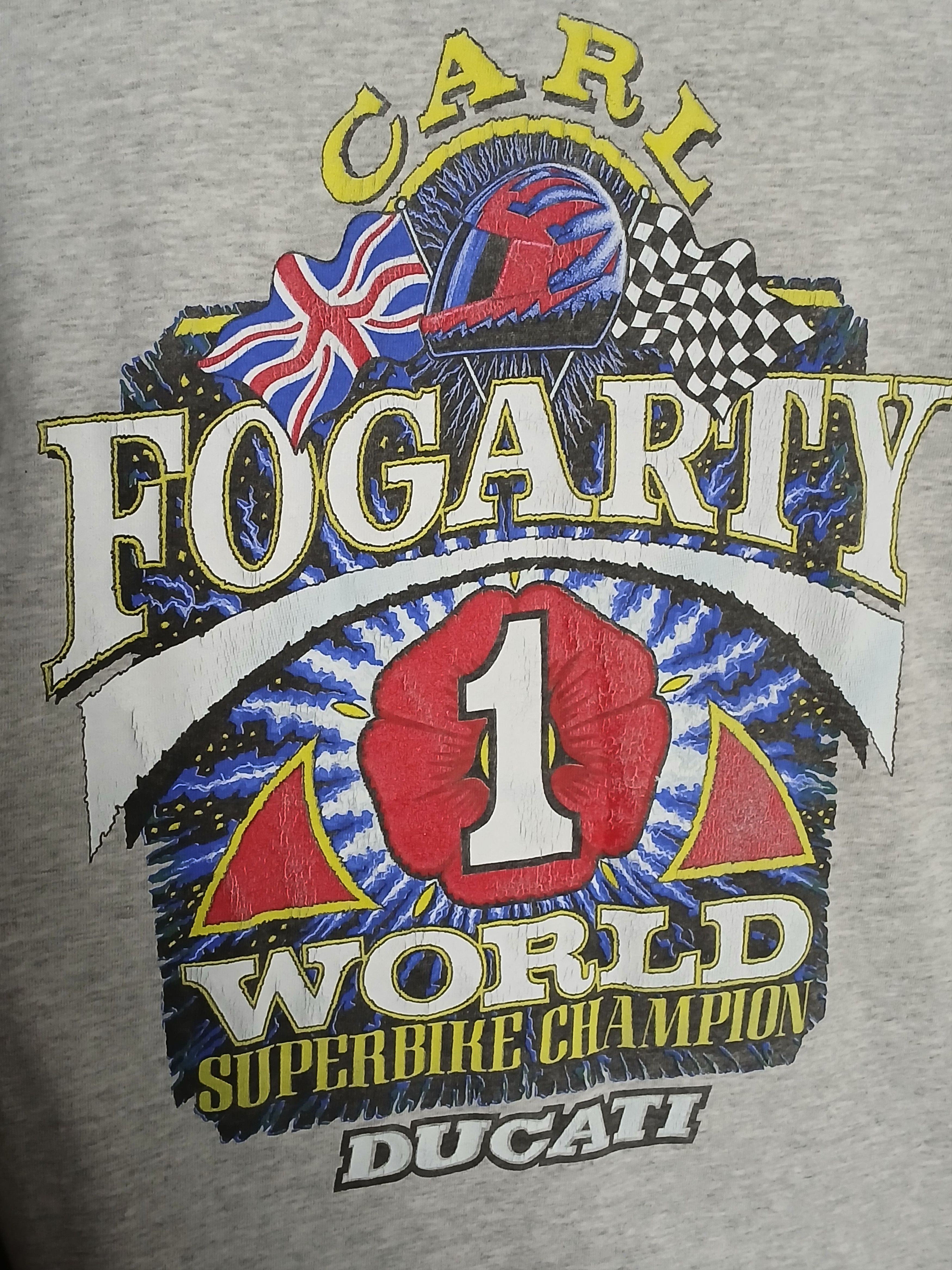 Vintage Karl Fogarty World Superbike Champion Racing Moto T-Shirt Size US S / EU 44-46 / 1 - 4 Thumbnail