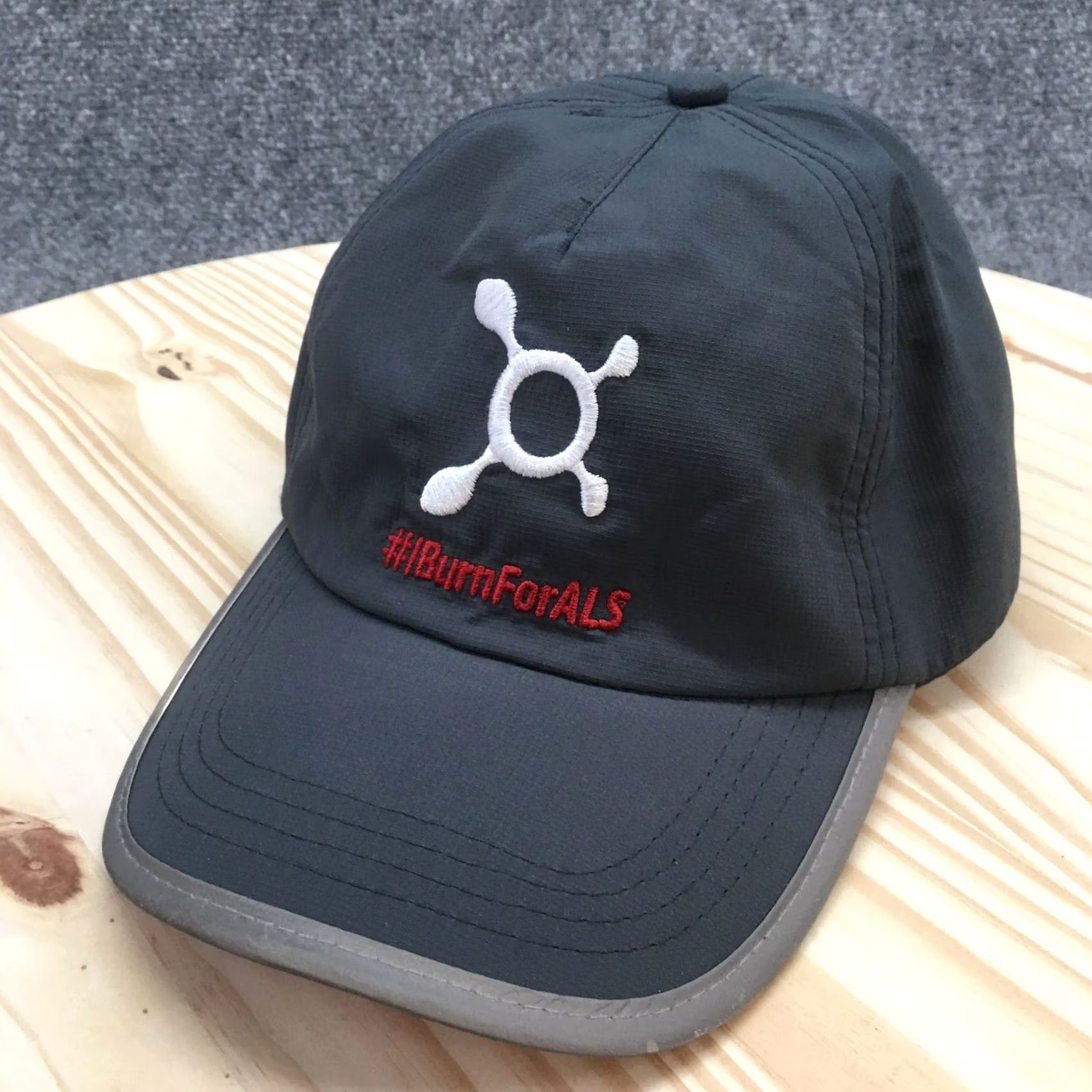 Logo 7 Orange Theory I Burn For ALS Baseball Cap Mens Gray OS Adjustable Curved Brim Embroidered Logo Size ONE SIZE - 2 Thumbnail