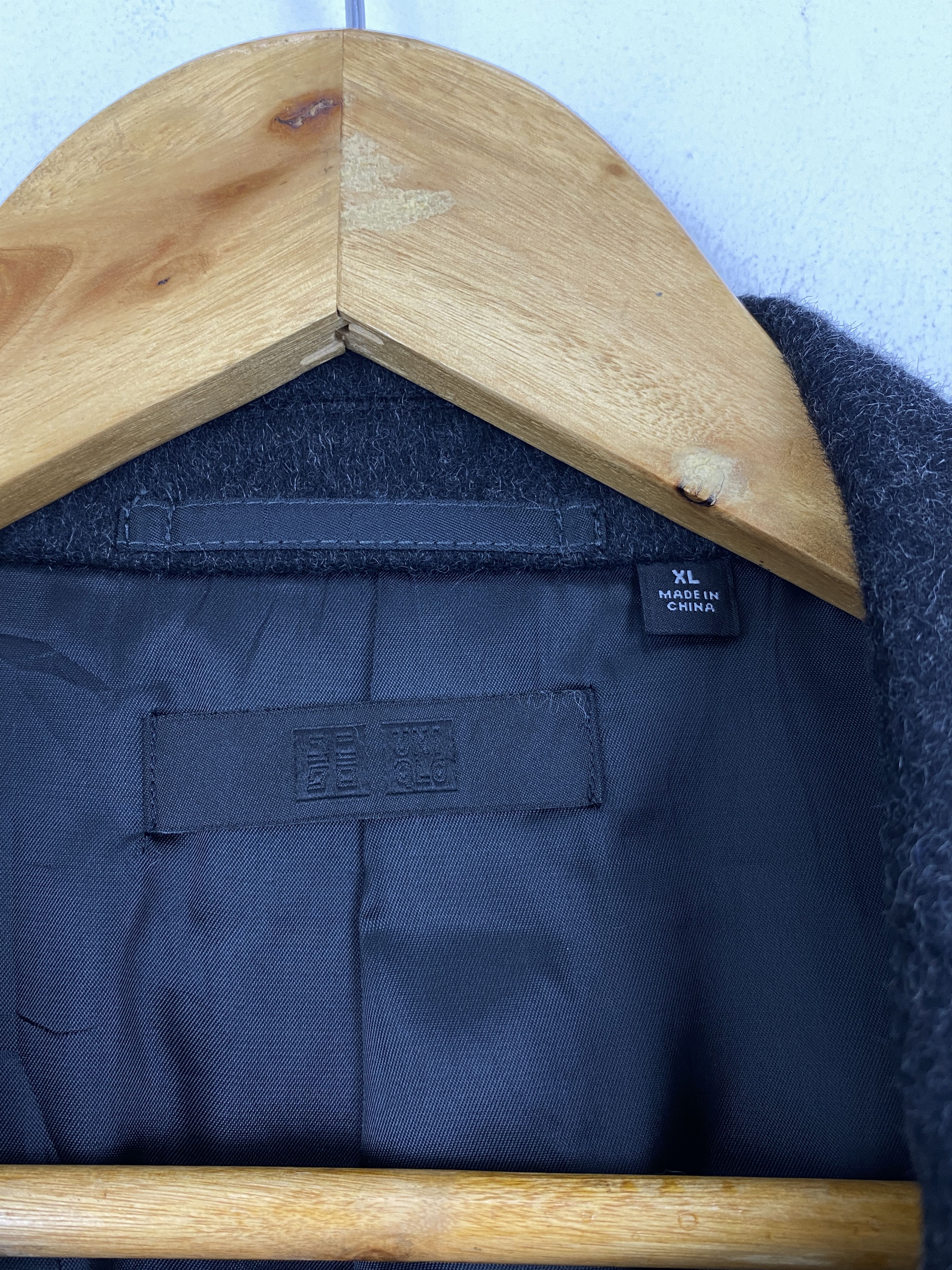 Japanese Brand Vintage Uniqlo Wool Cashmere Black Long Jacket JA0052 Size US L / EU 52-54 / 3 - 5 Thumbnail