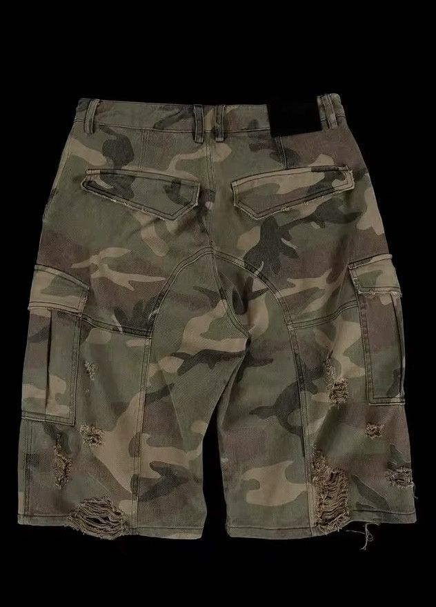 Jean Camouflage Ripped Shorts Size US 30 / EU 46 - 5 Thumbnail