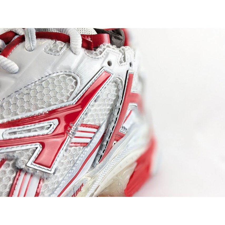 Balenciaga o1rshd1 Bicolor Mesh Runner in White/Red Size US 11 / EU 44 - 10 Thumbnail