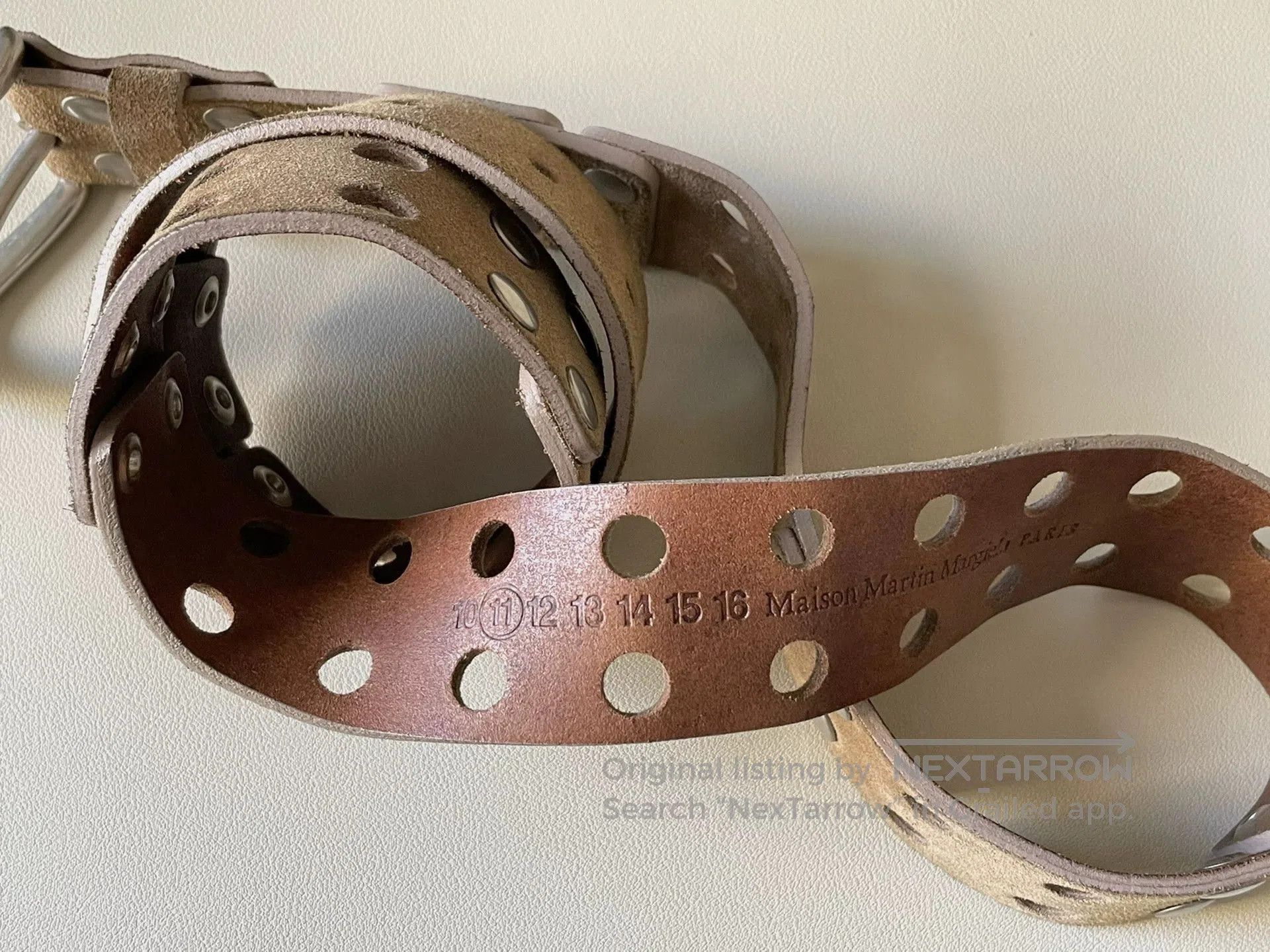 Maison Margiela Perforated Studded Multi Color Belt. Size ONE SIZE - 3 Thumbnail