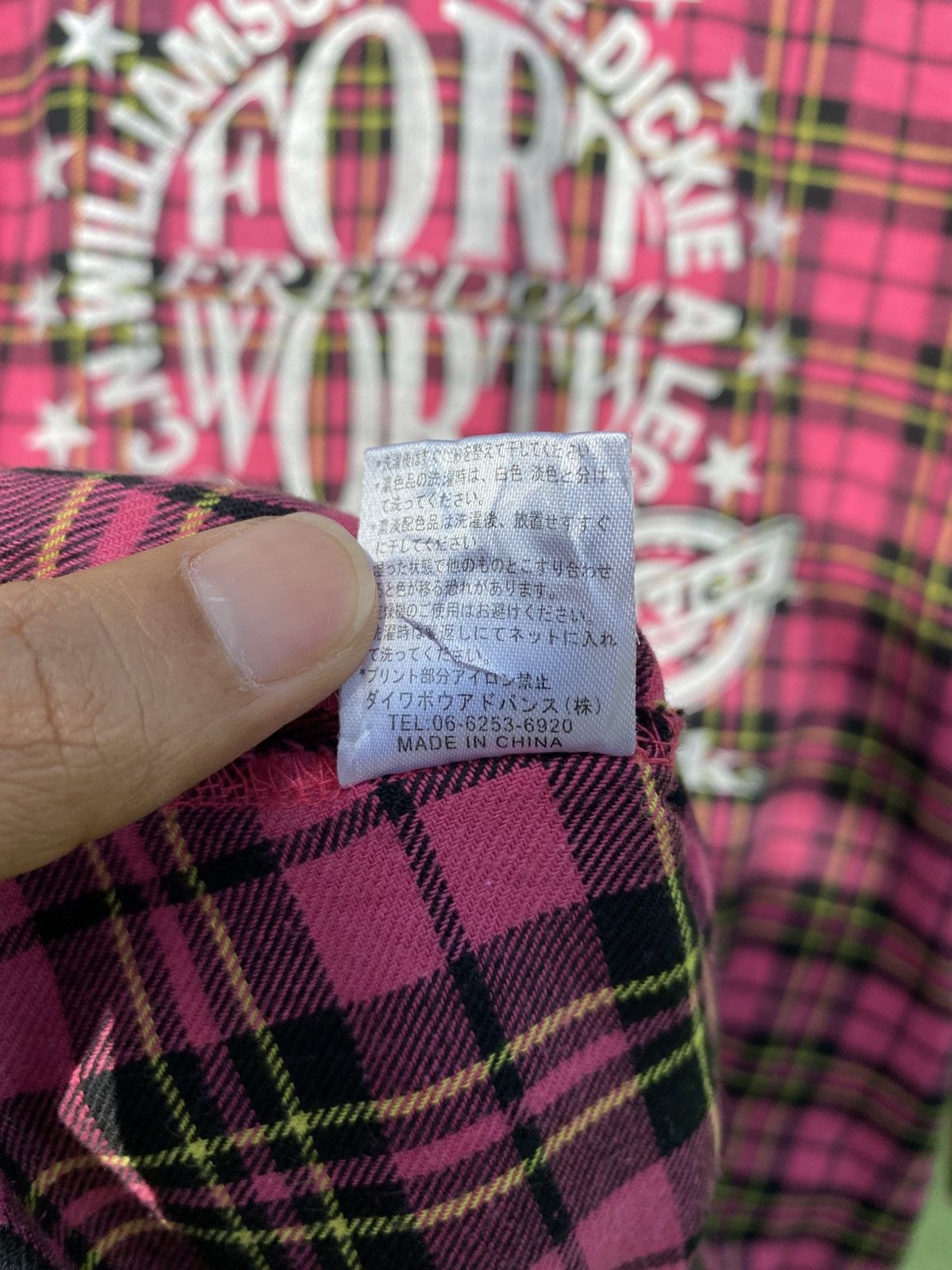 Dickies Dickies Pink Plaid Grunge Flannel Shirt Vintage Workwear Size ONE SIZE - 21 Thumbnail