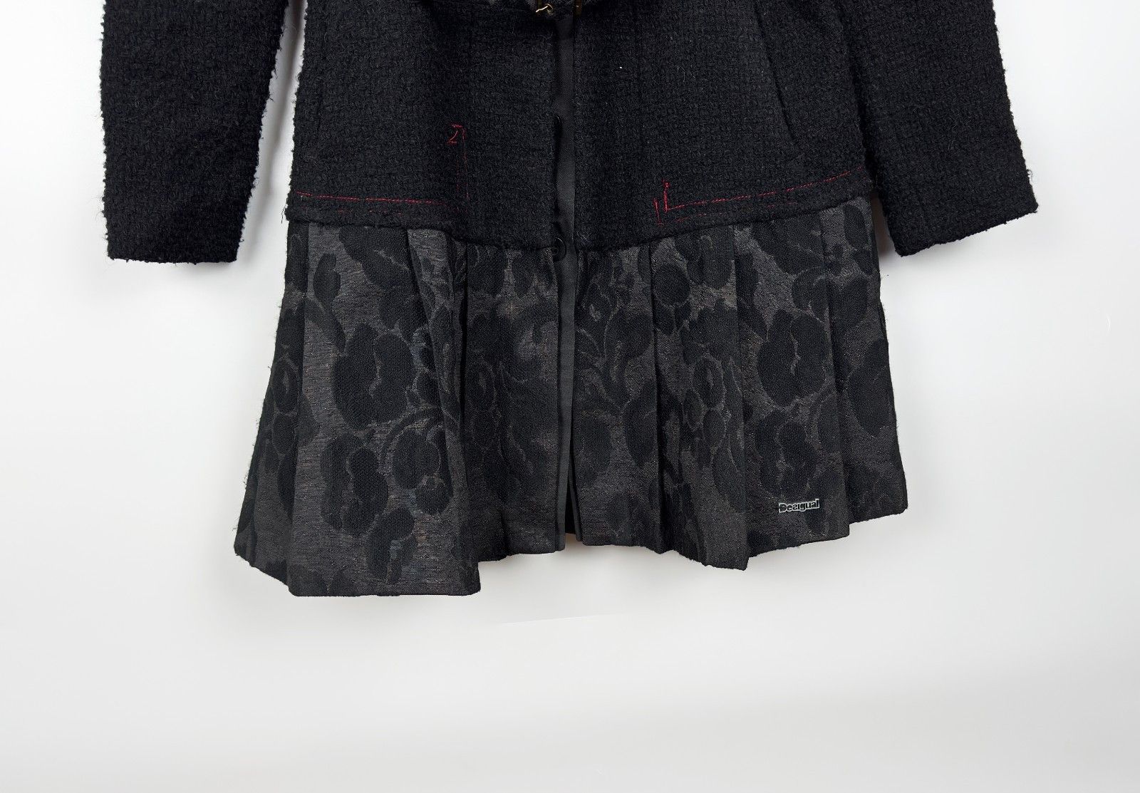 Desigual Desigual Wool Printed Black Womens Coat Size 38 Size XS / US 0-2 / IT 36-38 - 4 Thumbnail