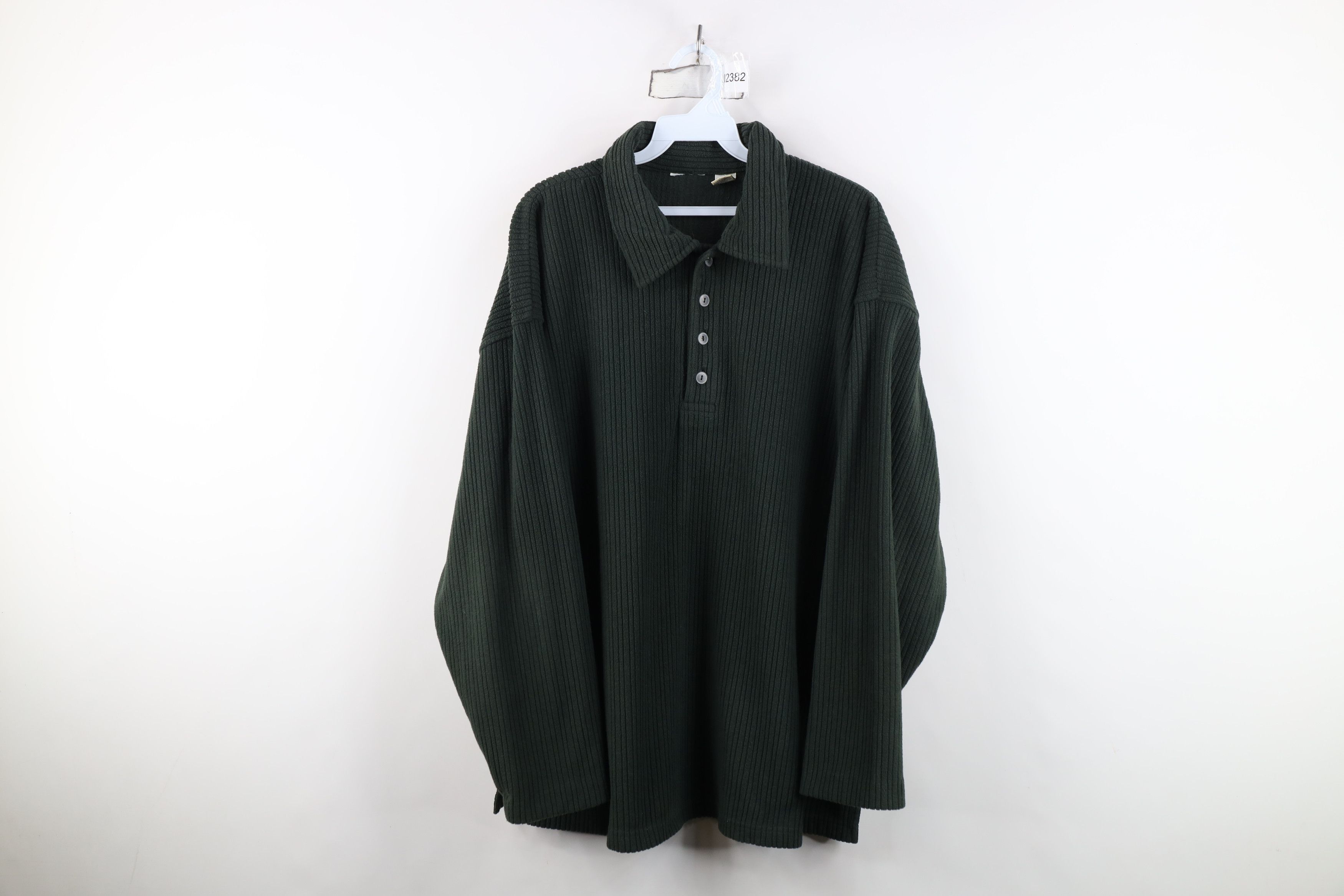 Vintage Vintage 90s Y2K Streetwear Ribbed Collars Long Sleeve Polo Size US L / EU 52-54 / 3 - 1 Thumbnail