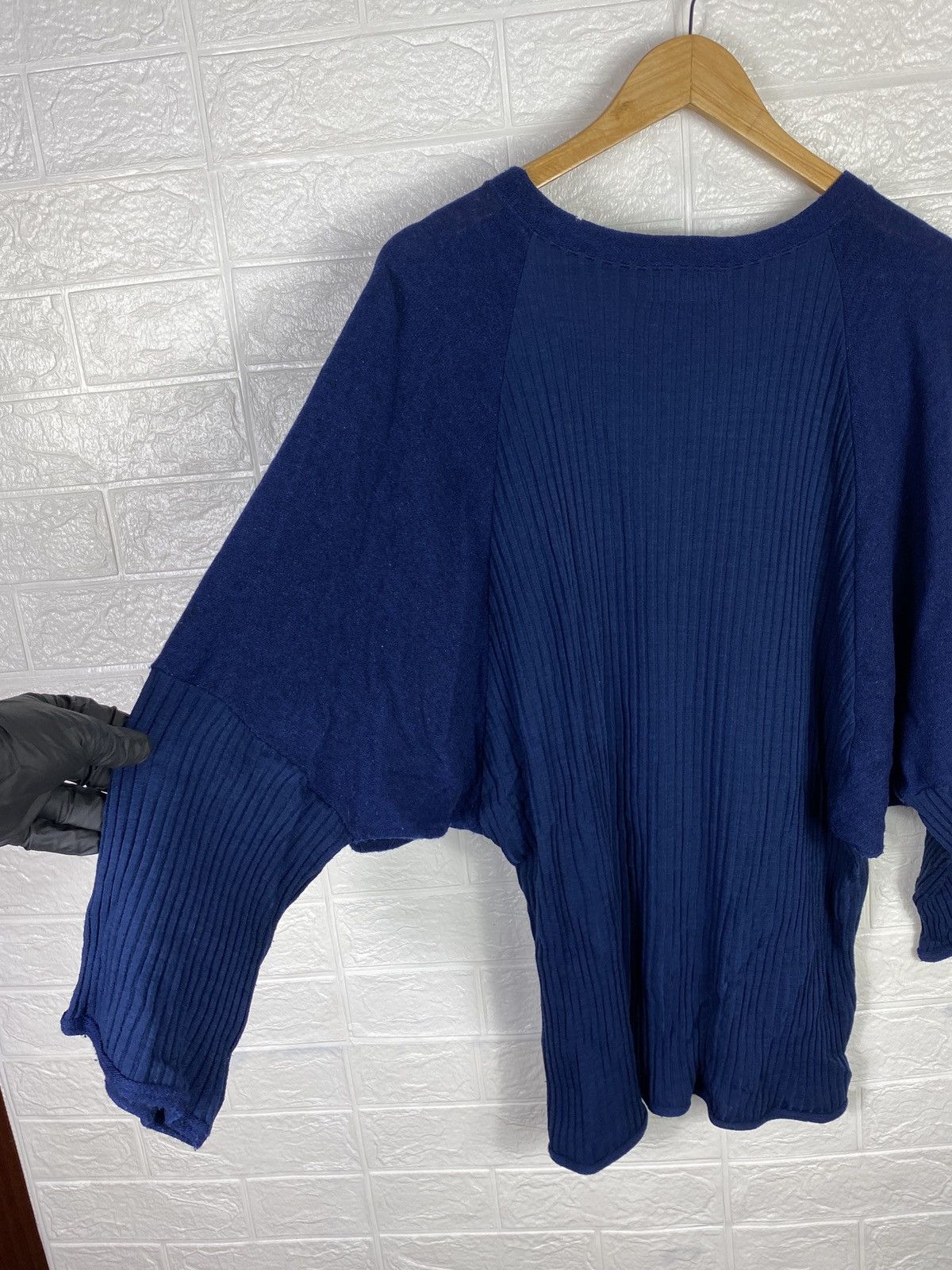 Japanese Brand × Vintage × Yohji Yamamoto Yohji Yamamoto Wool Sweater Blue Size M Size M / US 6-8 / IT 42-44 - 14 Thumbnail