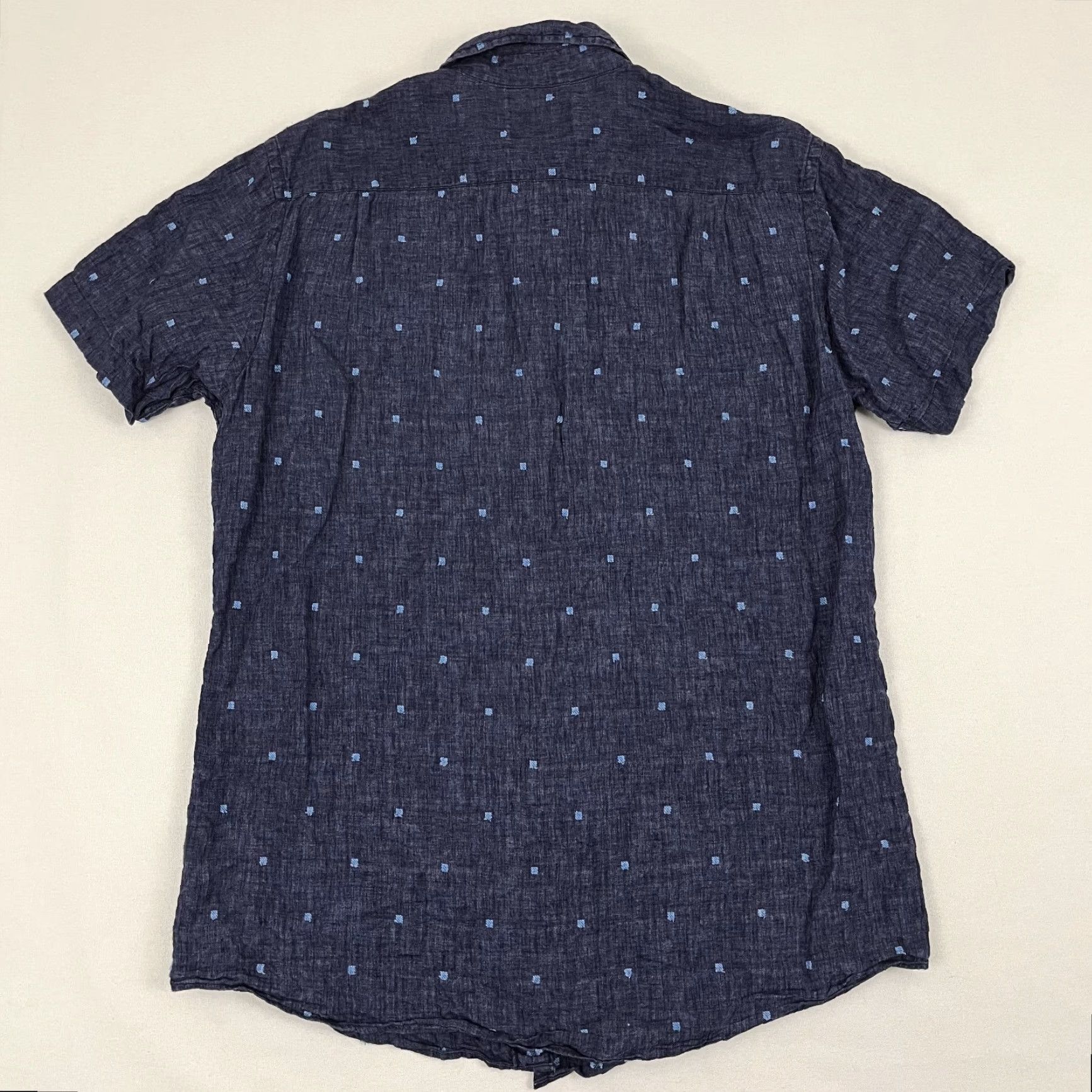 Rodd & Gunn Rodd & Gunn Shirt Men Large Sports Fit Blue Geometric 100% Linen Woven Button Up Size US L / EU 52-54 / 3 - 6 Thumbnail