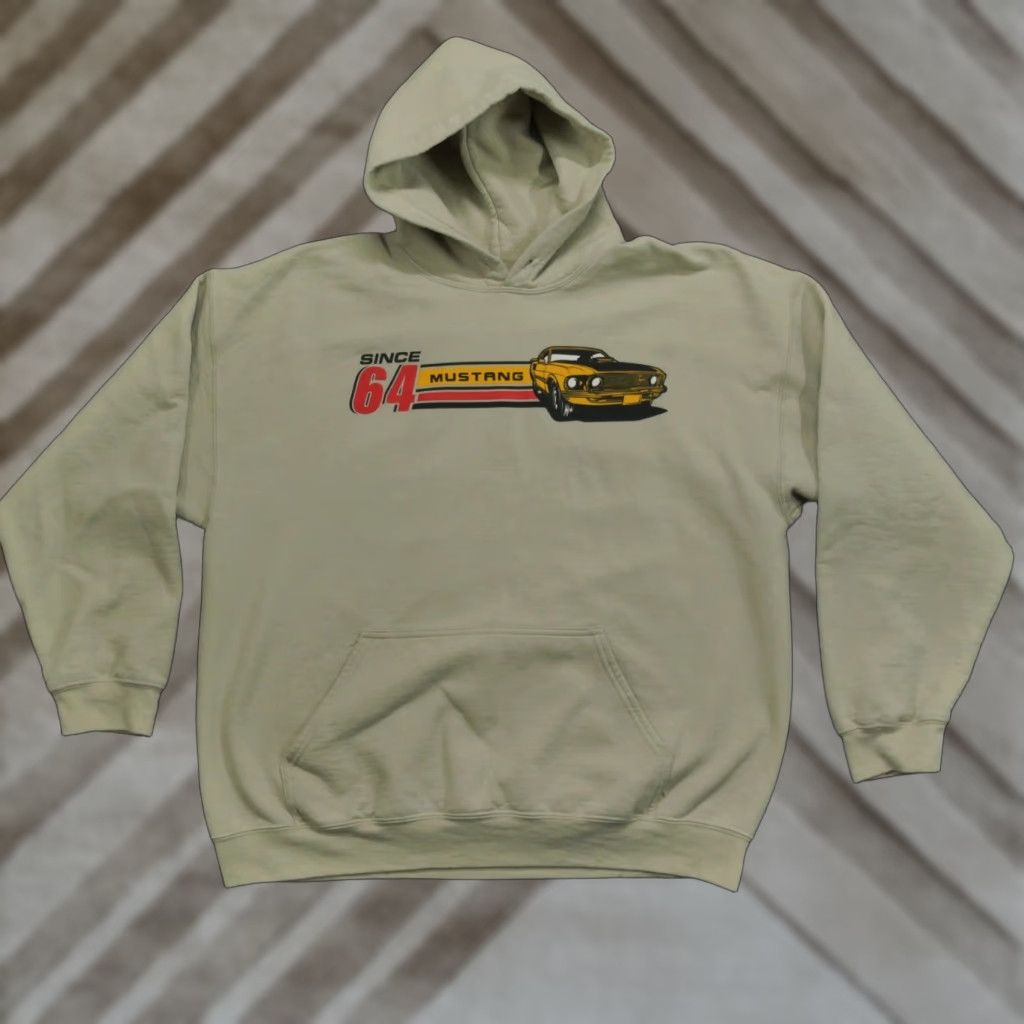 Ford Ford Hoodie Mens XL Brown Pullover Hooded Logo Ford Mustang Sports Car Size US XL / EU 56 / 4 - 1 Thumbnail