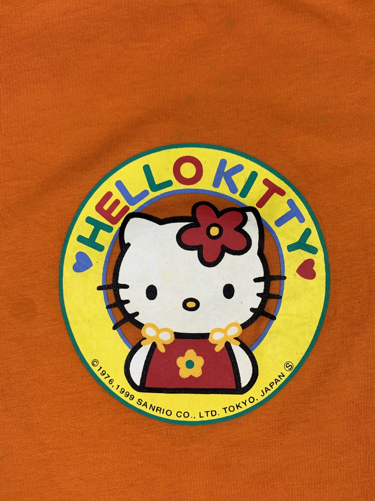 1999 Hello Kitty by Sanrio Circle Chest Cute Pop Graphic Top