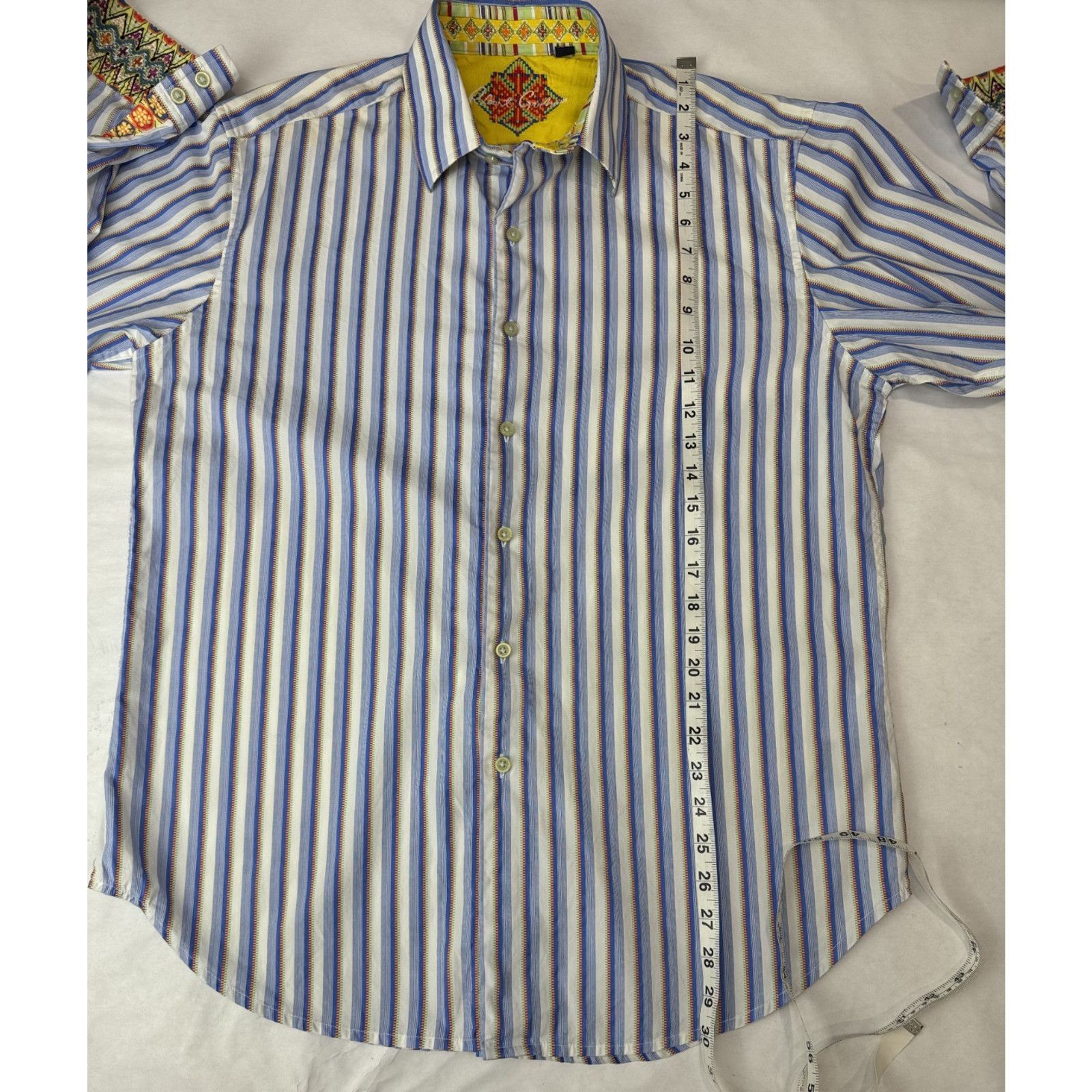 Robert Graham Twee Robert Graham Contrast Cuff Vibrant Aztec Shirt Large Size US L / EU 52-54 / 3 - 6 Thumbnail