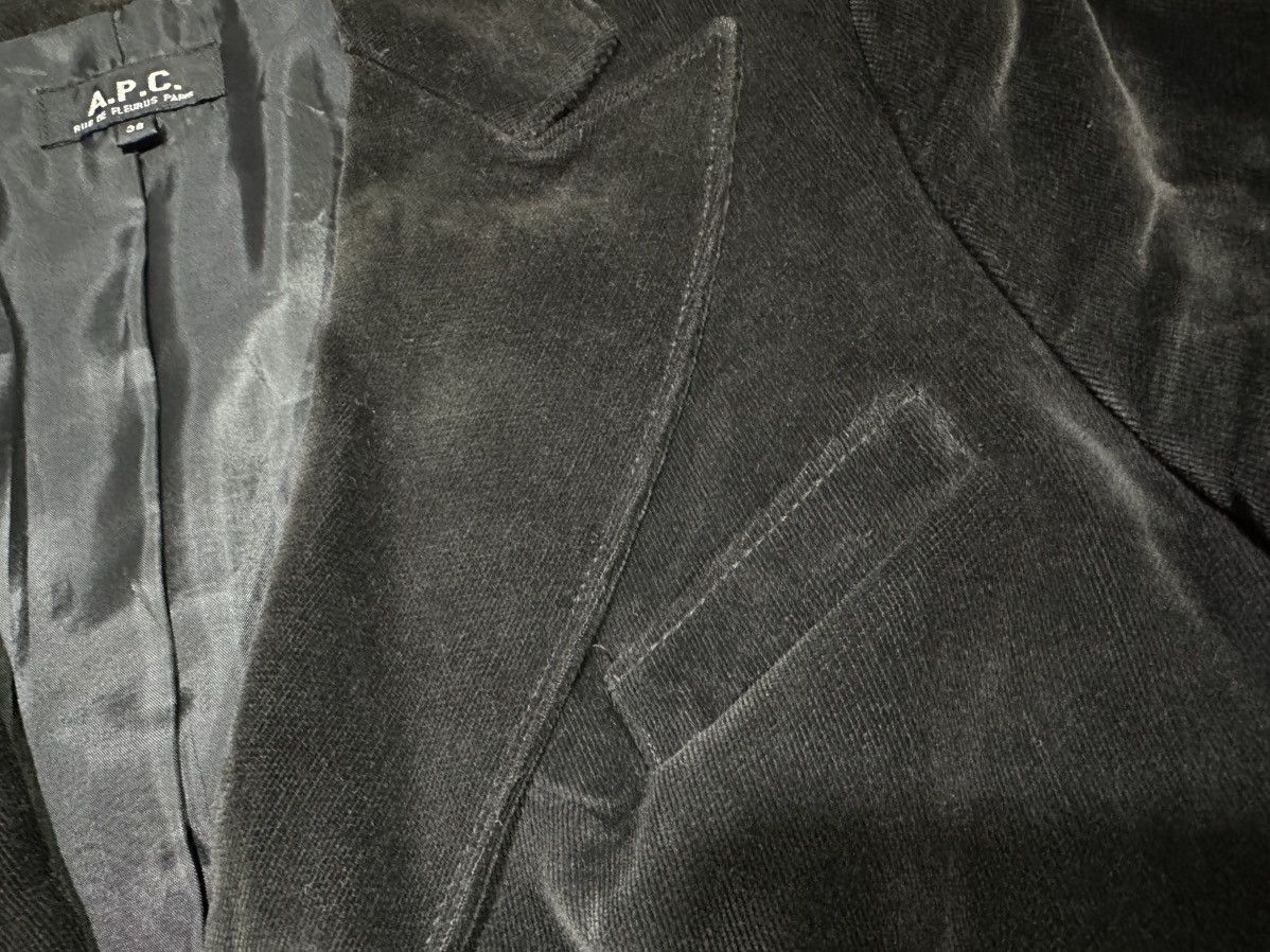 A.P.C. 🔥Nice Design Vintage APC Velvet Jacket Blazer Romania Size S / US 4 / IT 40 - 4 Thumbnail