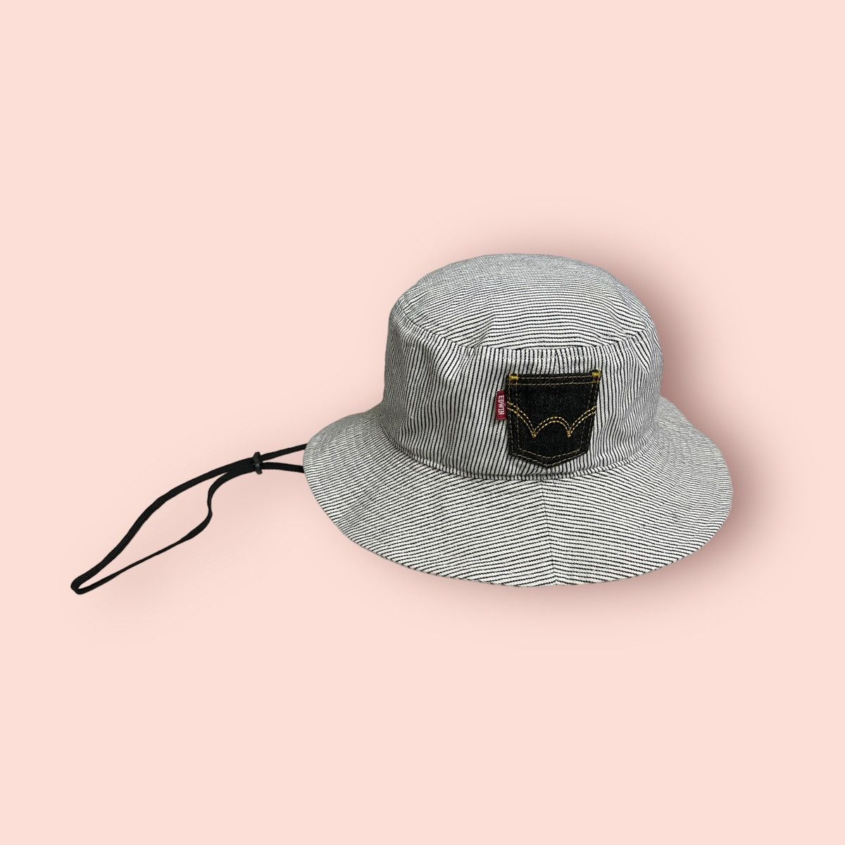 Edwin × Japanese Brand RARE VINTAGE EDWIN HICKORY STRIPED BUCKET HAT Size ONE SIZE - 9 Thumbnail