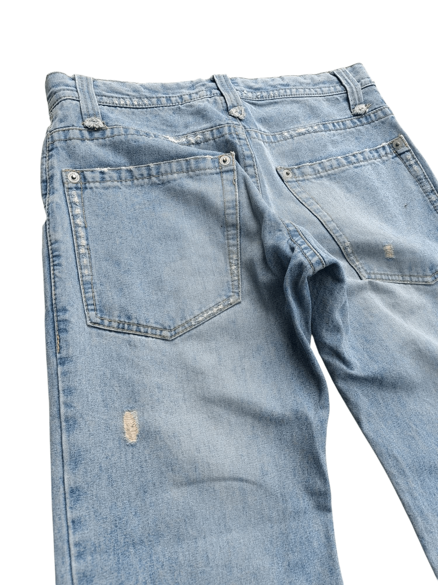 Japanese Brand × Vintage VTG FLARED Japanese Brand Distressed Embroidery Denim E222 Size US 31 - 5 Thumbnail