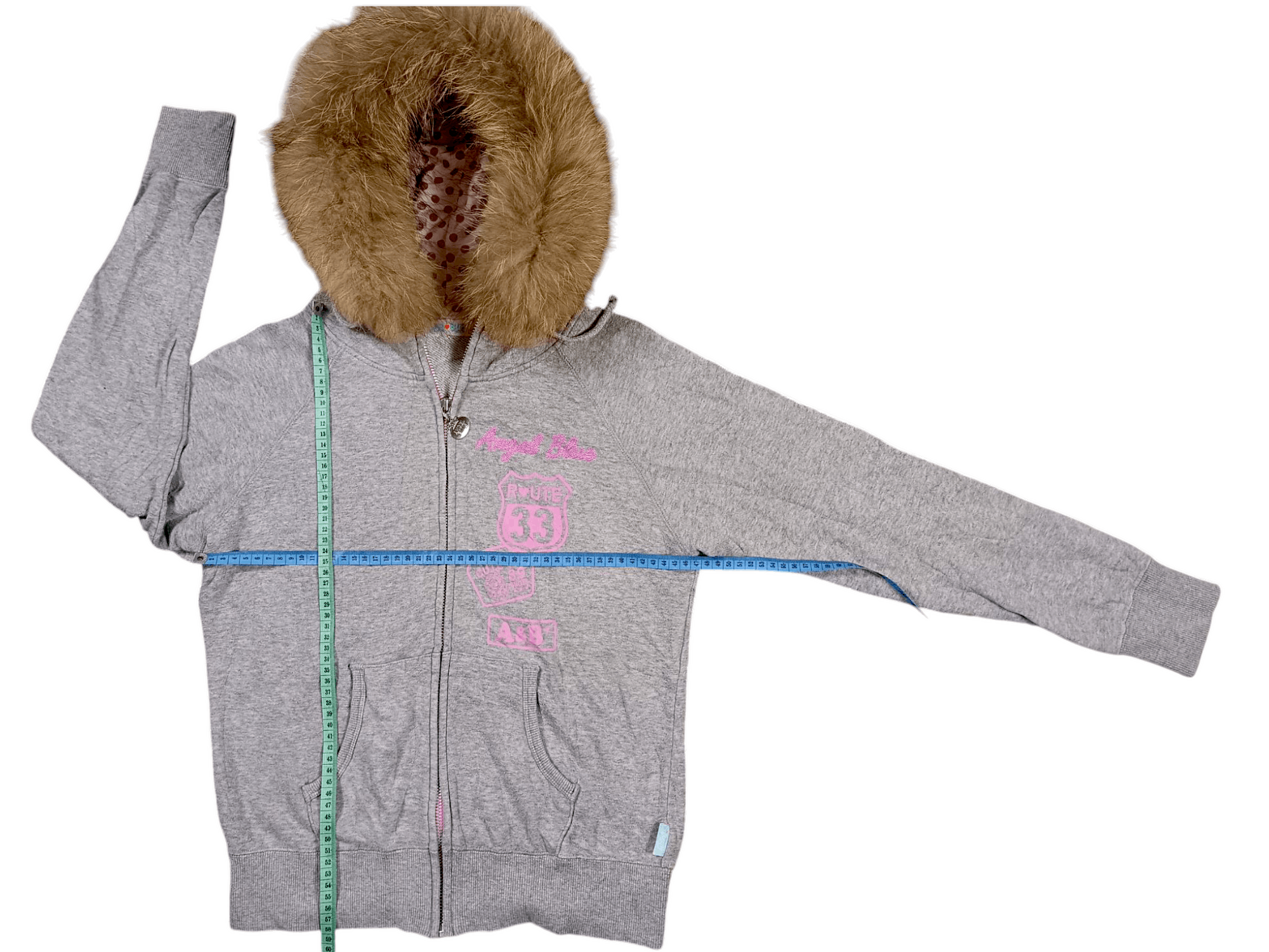 Angel Blue × Japanese Brand × Le Grande Bleu (L.G.B.) "ANGLE 💙 BLUE" R❤️ute 33 Fur Hoodie LGB Style Size US L / EU 52-54 / 3 - 9 Thumbnail