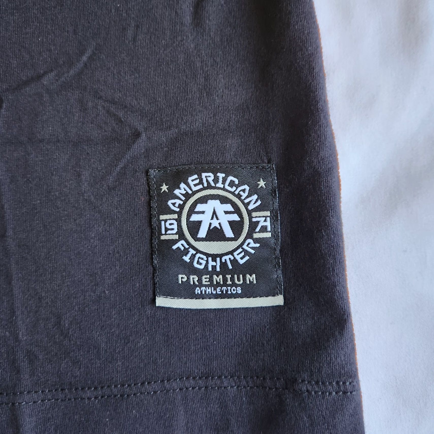 Vintage American Fighter Affliction Texas Rally Lrg Black Orange Raglan Graphic T-Shirt Size L / US 10 / IT 46 - 3 Thumbnail