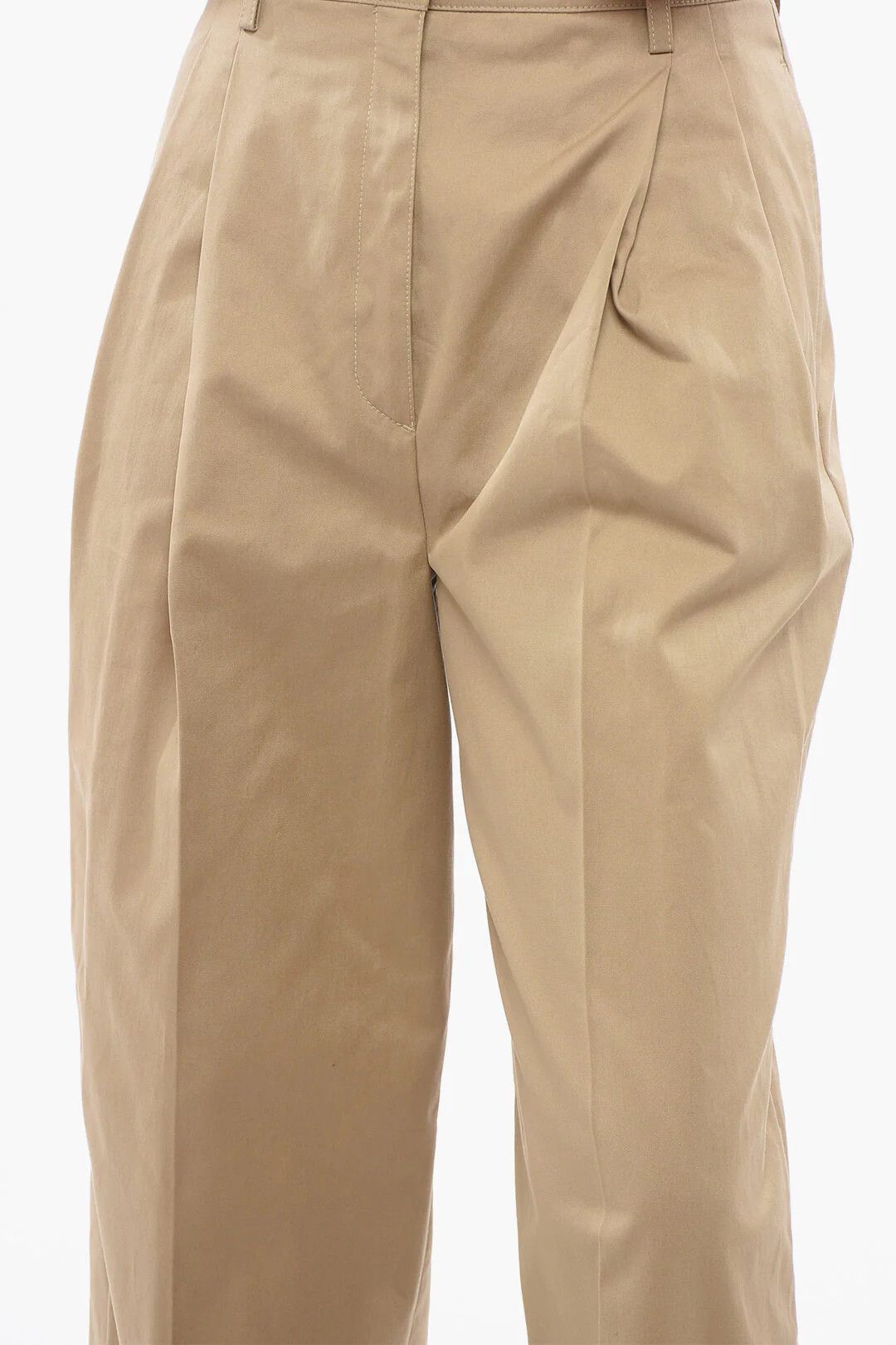 Prada og1mm0426 High-Waisted Pant in Beige Size 26" / US 2 / IT 38 - 3 Thumbnail