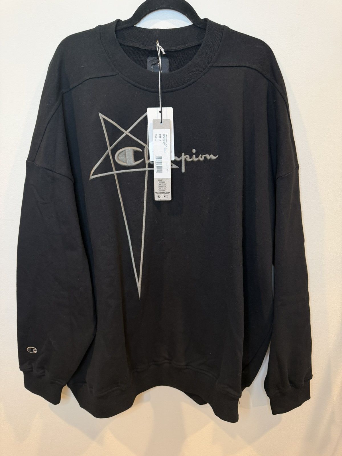 Champion × Rick Owens Rick Owens x Champion Jumbo Sweat Black Size US M / EU 48-50 / 2 - 1 Thumbnail