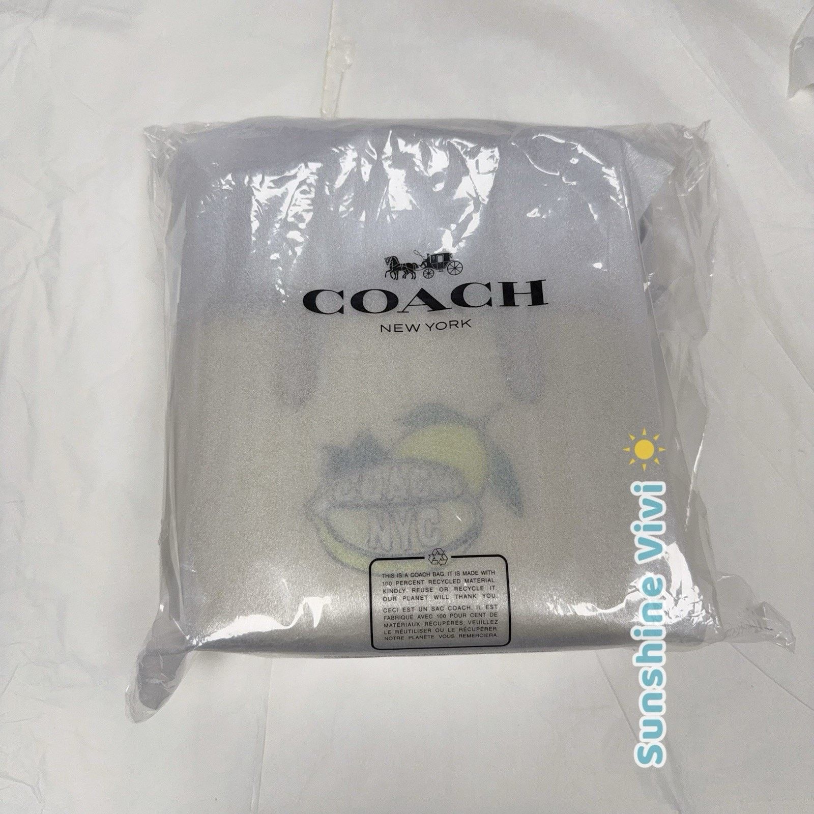 Coach NWT Limited Coach City Mini Tote Bag Leather CAK22 LEMON Size ONE SIZE - 6 Thumbnail