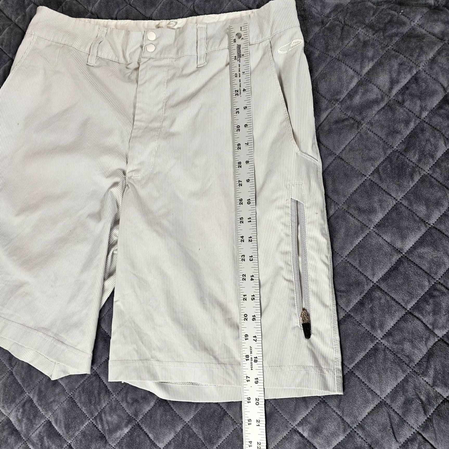 Champion Champion Shorts Mens 34 W Beige Striped Golfing Golfer Preppy Dry Zip Size US 34 / EU 50 - 5 Thumbnail