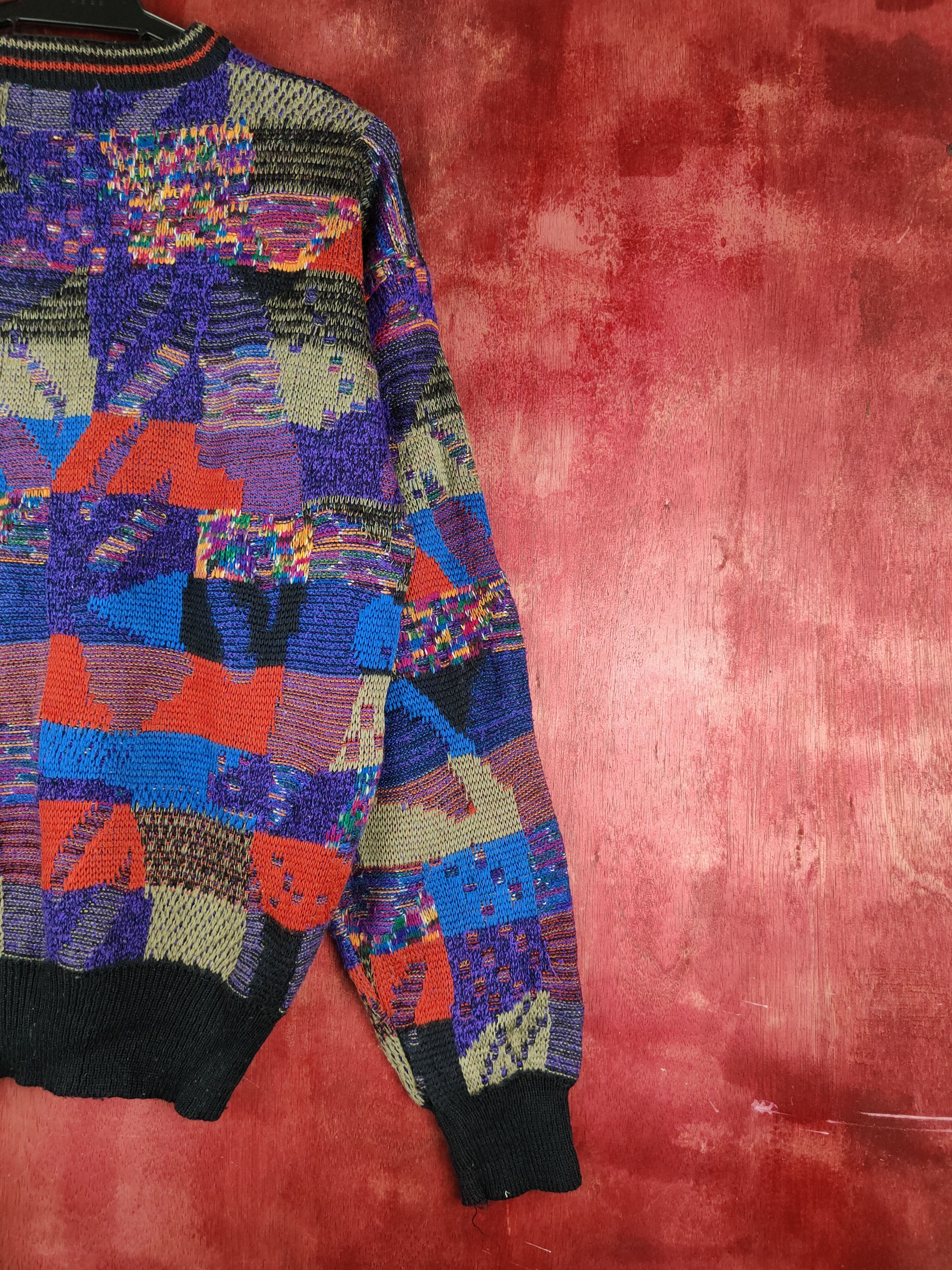 Hypebeast DL IxBrych Purple Red art Knitwear Sweatshirt vintage #S1263 Size US M / EU 48-50 / 2 - 9 Thumbnail
