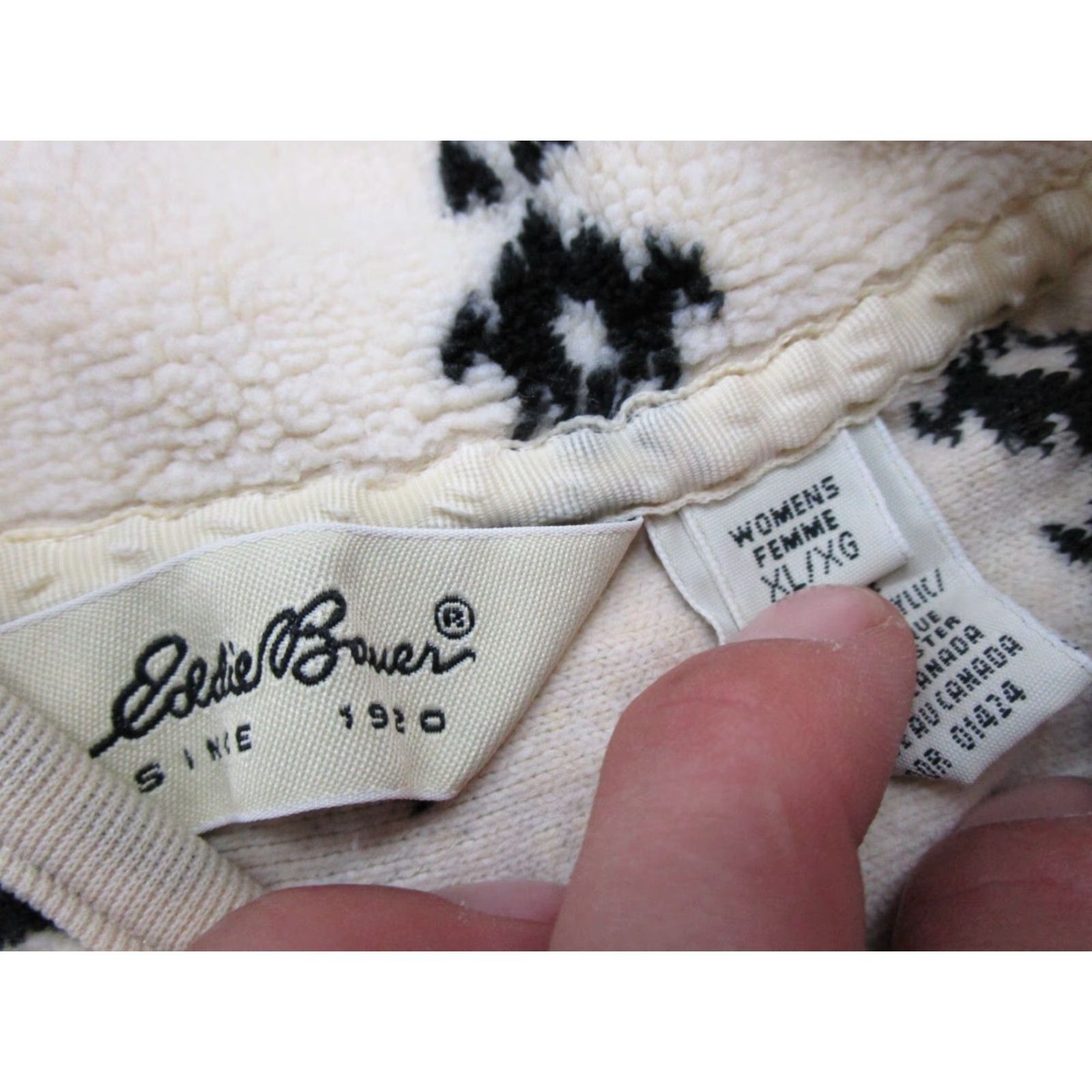 Eddie Bauer Eddie Bauer VTG Y2K Jacket Women’s Nordic Sherpa Fleece Pullover Aztec SZ XL Size XL / US 12-14 / IT 48-50 - 2 Thumbnail