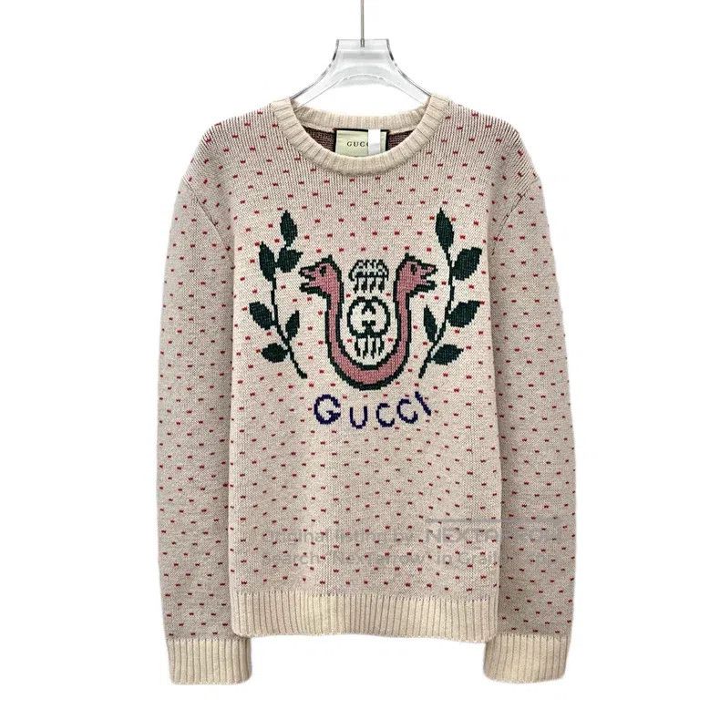 Gucci Gucci Colour-blocked harp jacquard wool round-neck long-sl Size XS / US 0-2 / IT 36-38 - 1 Thumbnail