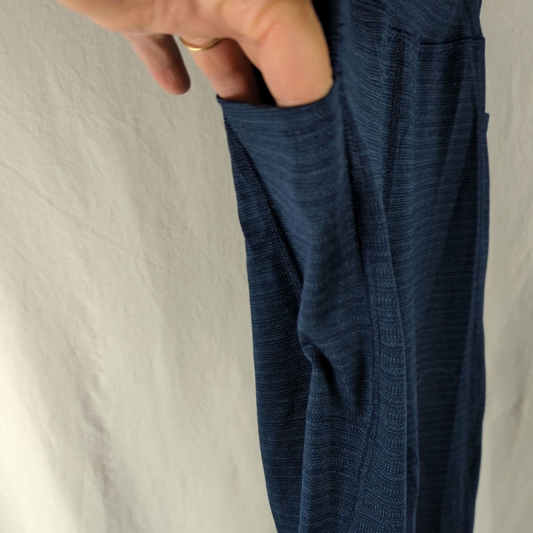 Athletic Works Athletic Works Leggings Womens S 4-6 Blue Navy Full Length Skinny Pockets Drawstring Athleticwear Running Jogging Size 28" / US 6 / IT 42 - 3 Thumbnail