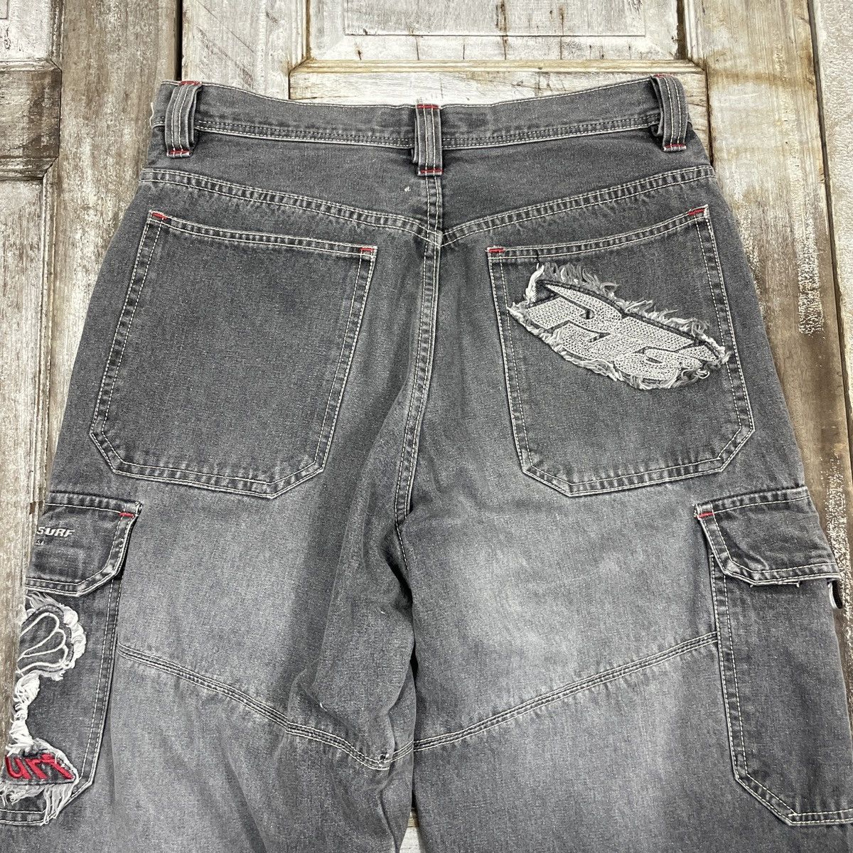 Japanese Brand × Vintage Vintage PJS Surf Cargo Grey Baggy Pants Size US 30 / EU 46 - 10 Thumbnail