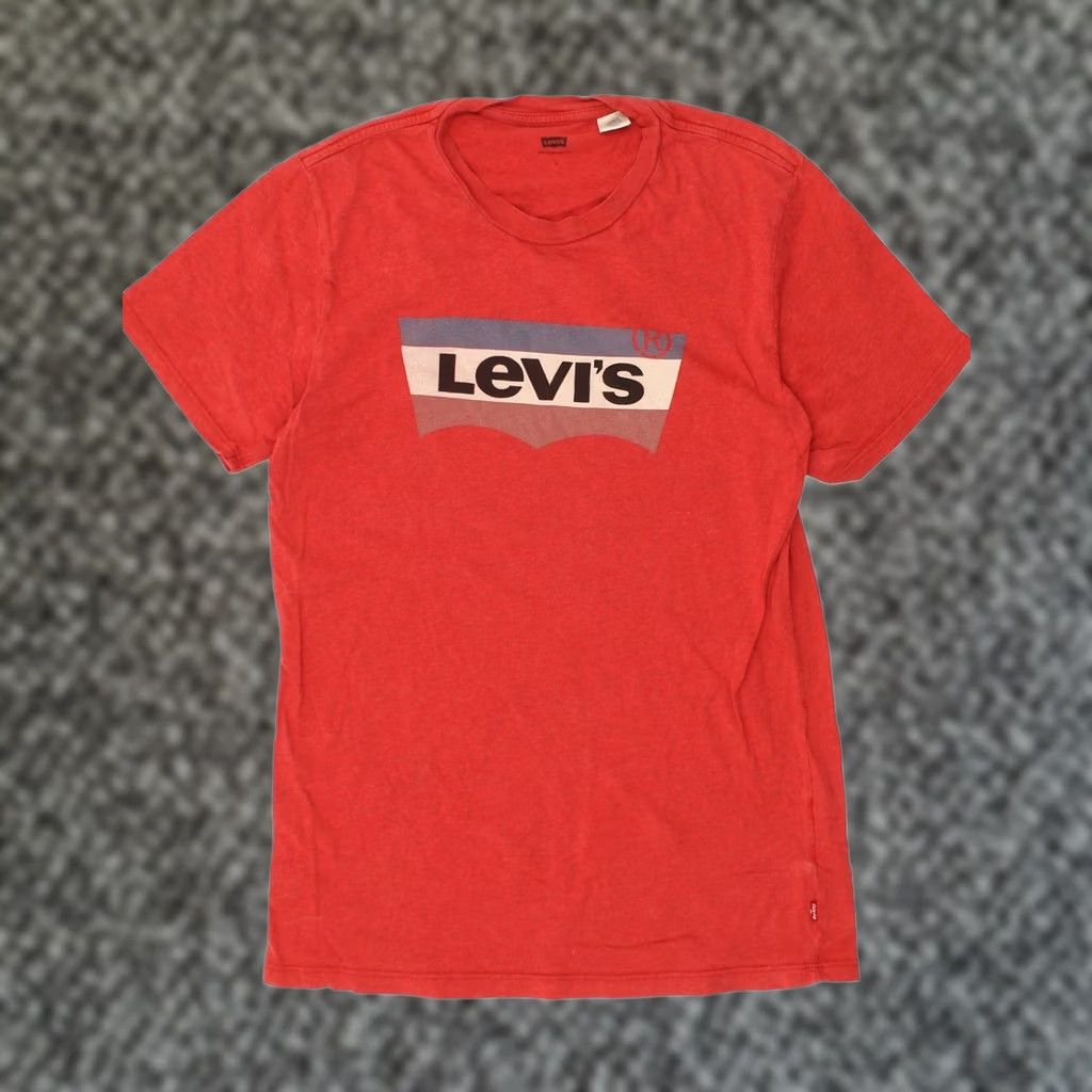 Levi's LEVI'S Mens Red Graphic T-Shirt Top Small Cotton Size US S / EU 44-46 / 1 - 1 Thumbnail